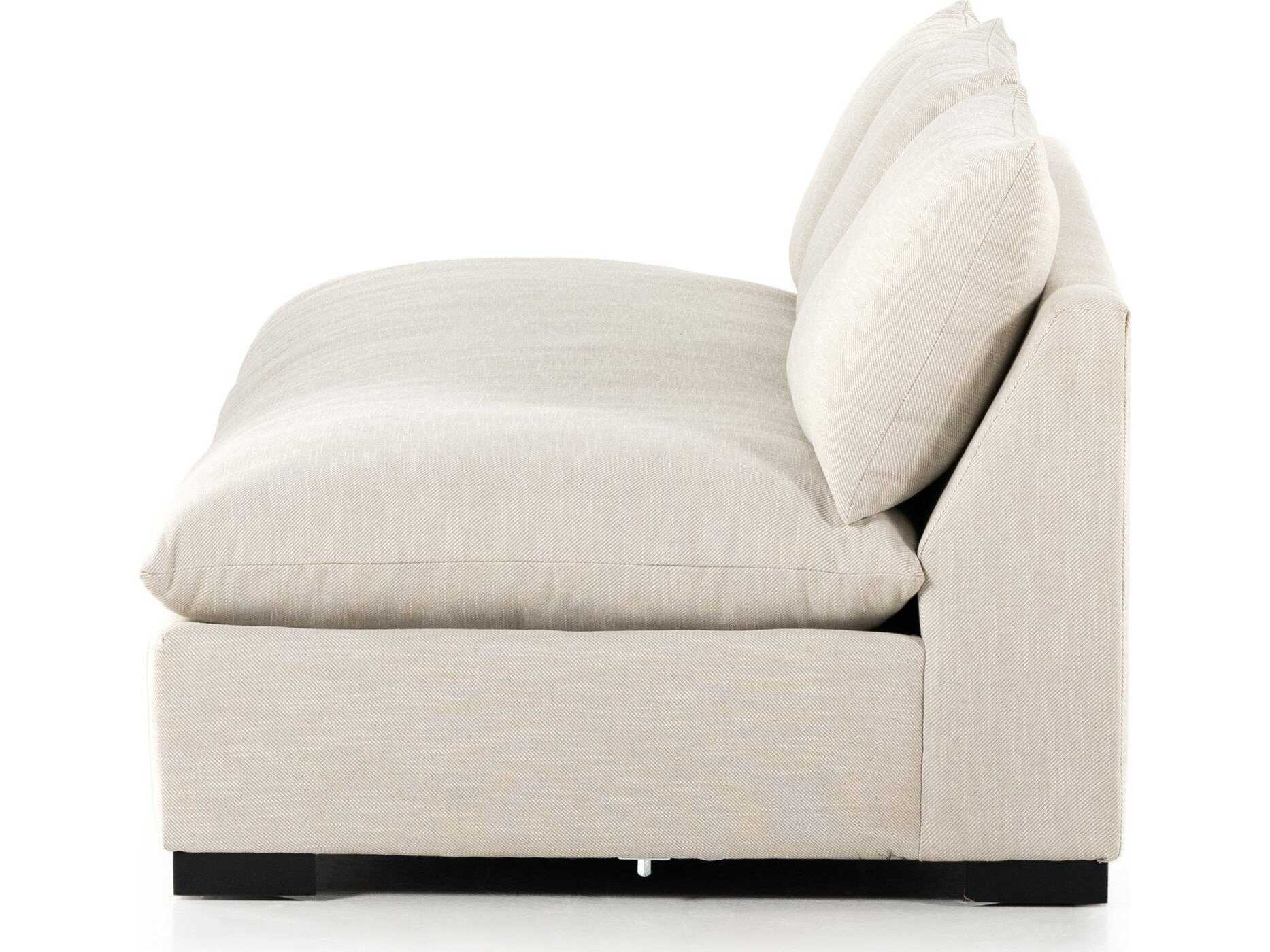 Four Hands Atelier Grant Ashby Oatmeal Espresso Beige Upholstered Sofa