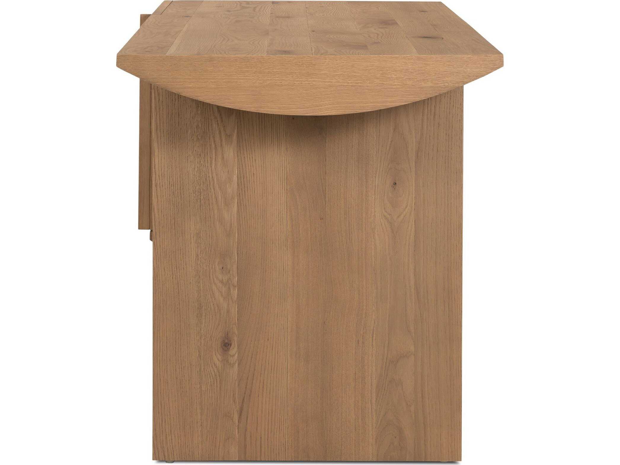 Four Hands Barton Pickford Brown Oak Wood Secretary Desk