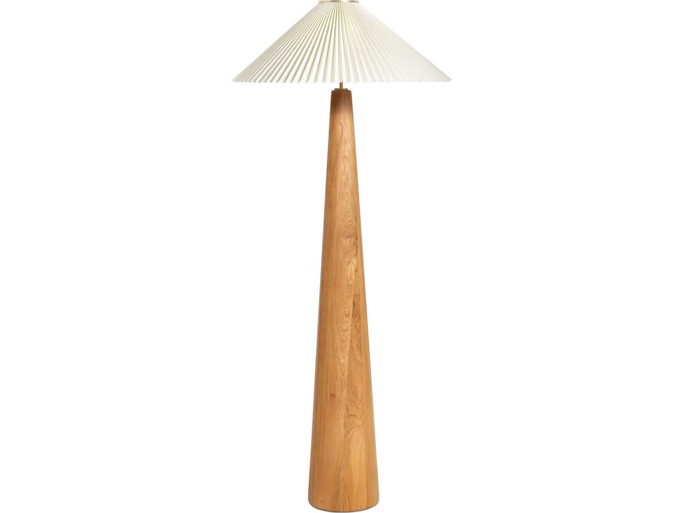 Four Hands Deacon Nora Light Oak Floor Lamp