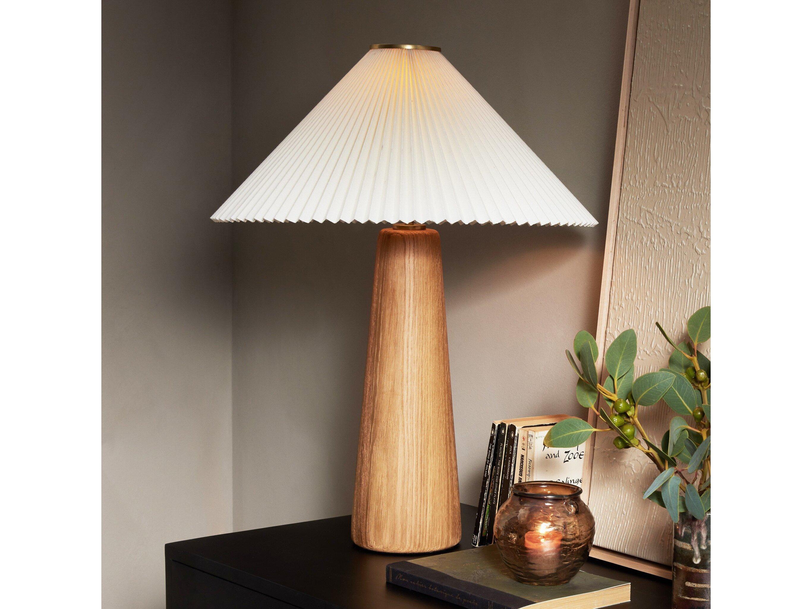 Four Hands Deacon Nora Light Oak Table Lamp