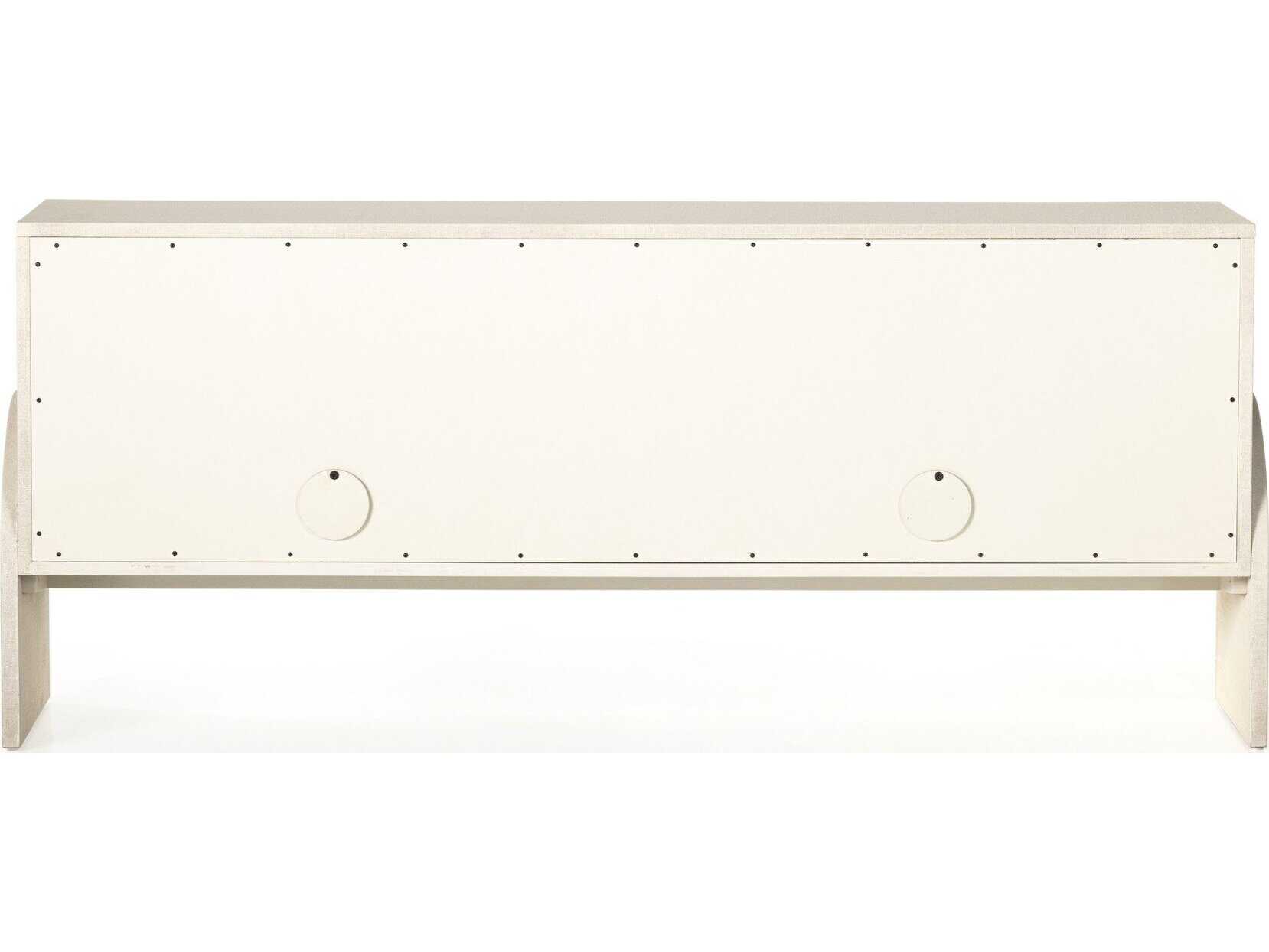 Four Hands Callahan Cressida 72" Ivory Painted Linen Light Antique Brass Sideboard