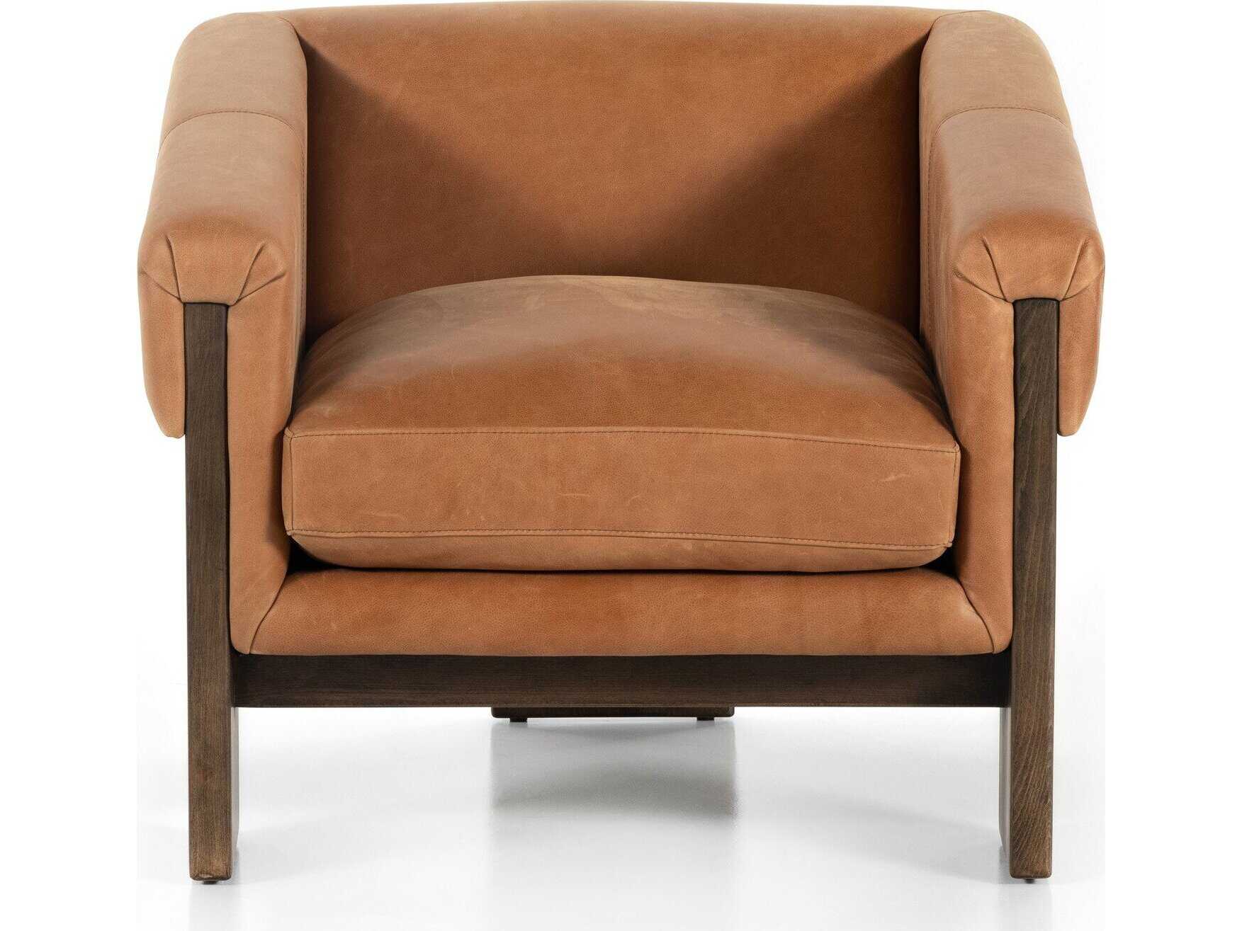 Four Hands Townsend Cairo Brown Leather Accent Chair