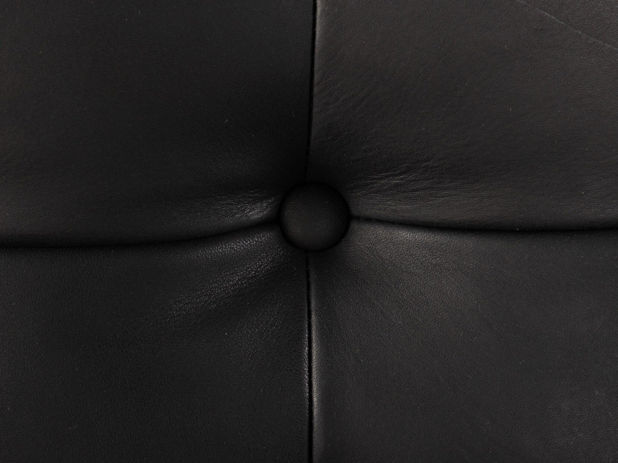 Four Hands Kensington Halston Black Leather Accent Chair