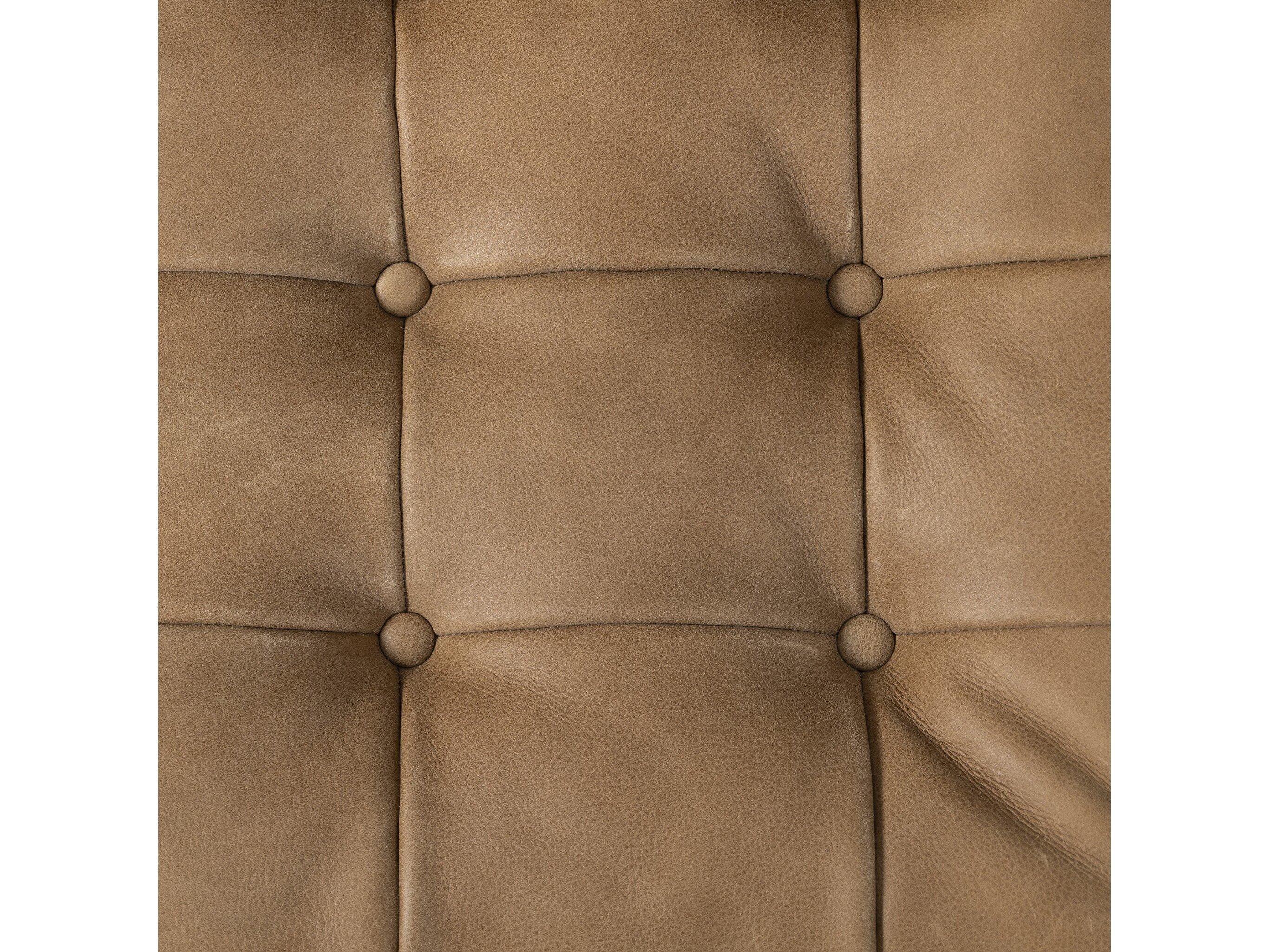 Four Hands Kensington Halston Beige Leather Accent Chair