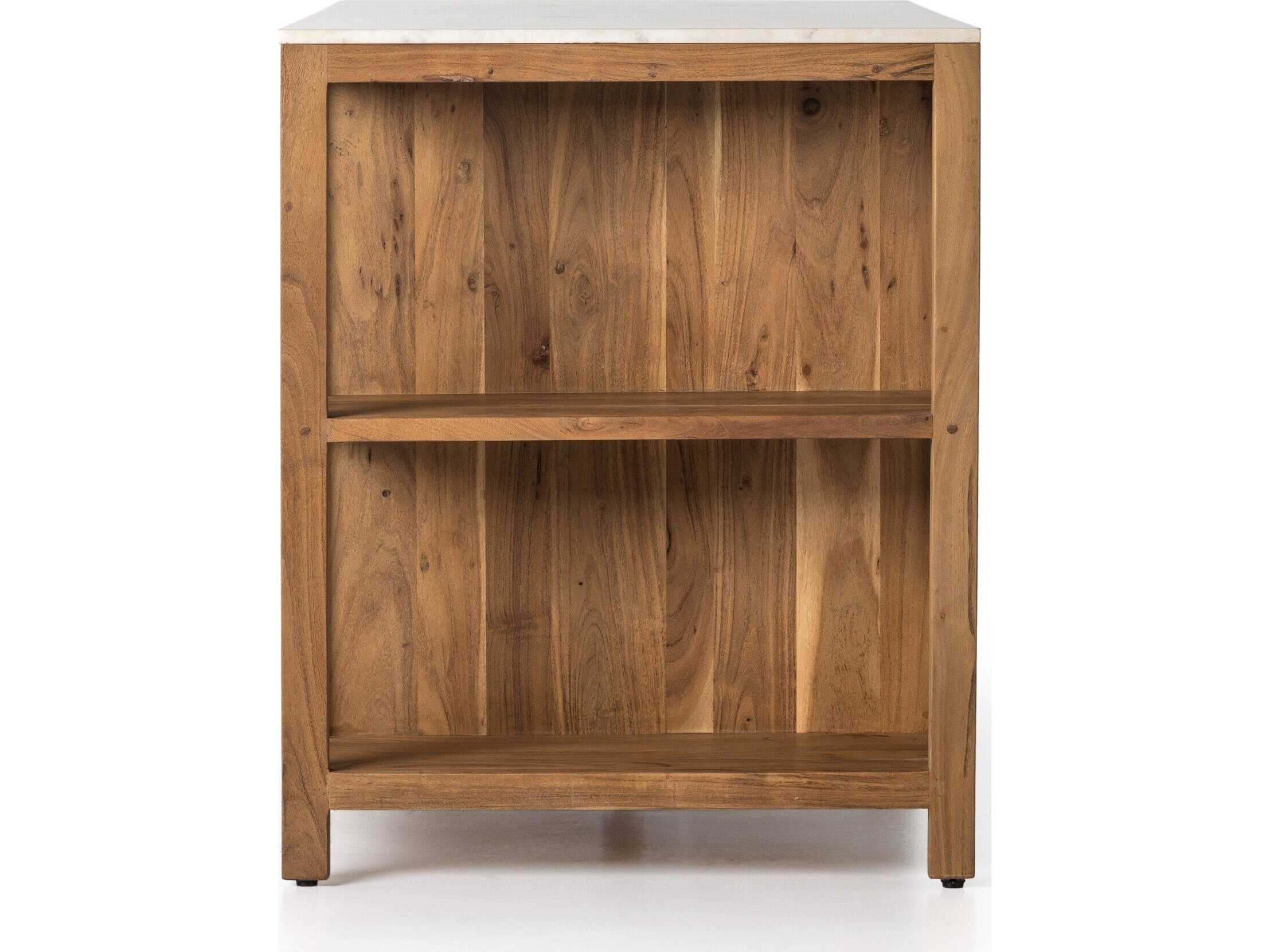 Four Hands Truett Indira White Marble Kitchen Island