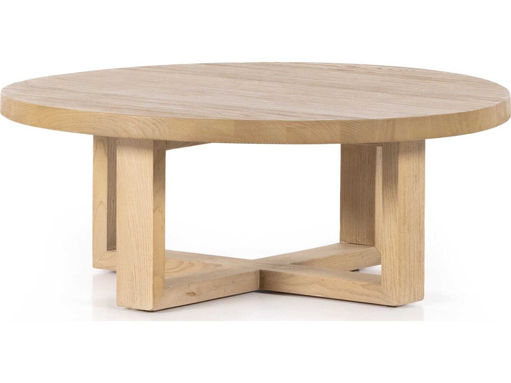 Four Hands Wells Liad Round Natural Nettlewood Coffee Table