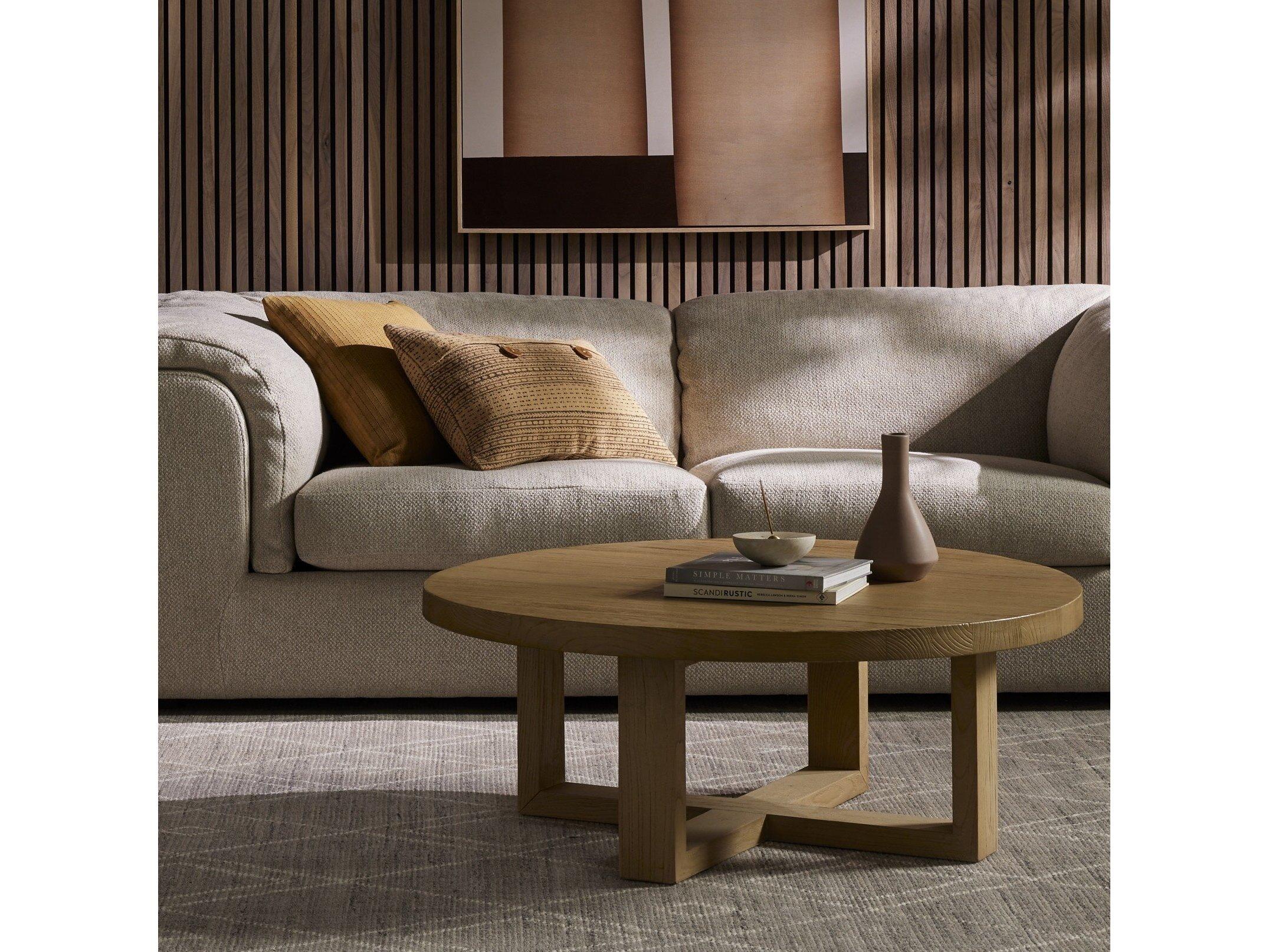 Four Hands Wells Liad Round Natural Nettlewood Coffee Table