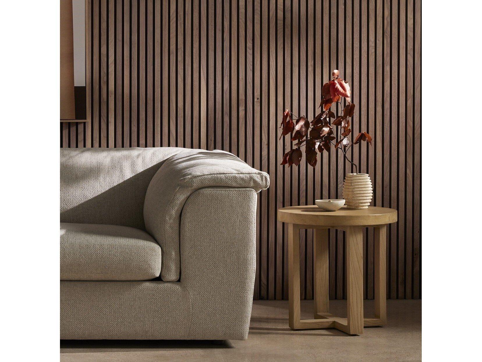 Four Hands Wells Liad Round Natural Nettlewood End Table