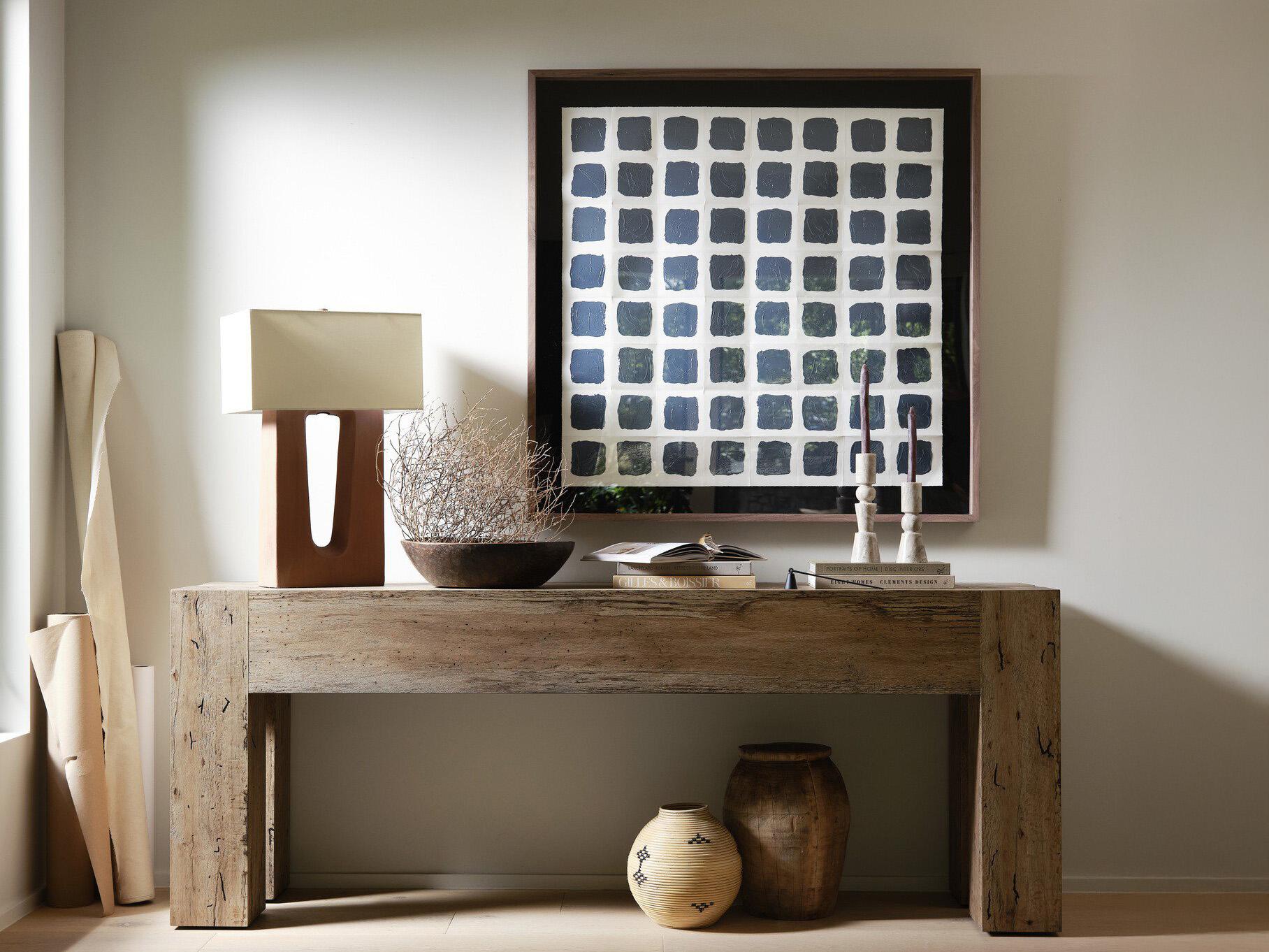 Four Hands Wesson Abaso Rectangular Rustic Wormwood Oak Console Table