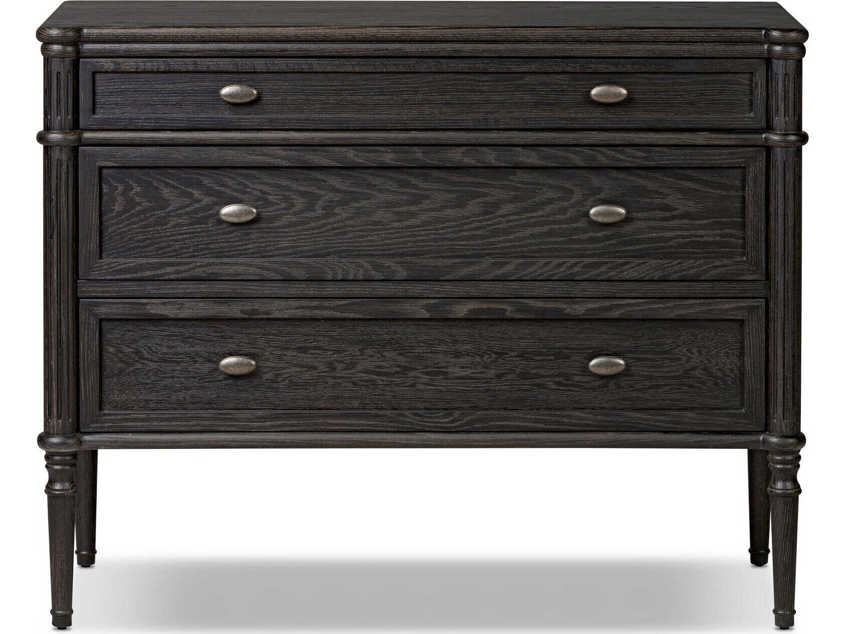 Four Hands Collins Toulouse Distressed Black Oak Mango Wood Chest