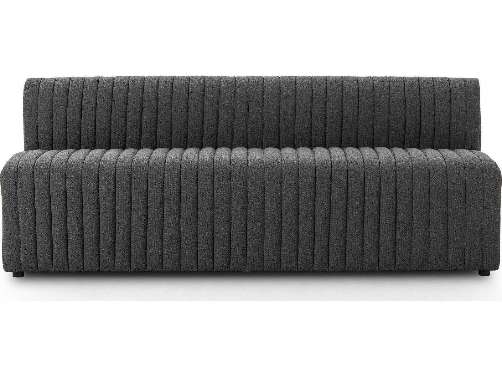 Four Hands Grayson Augustine FIQA Boucle Charcoal Upholstered Dining Bench