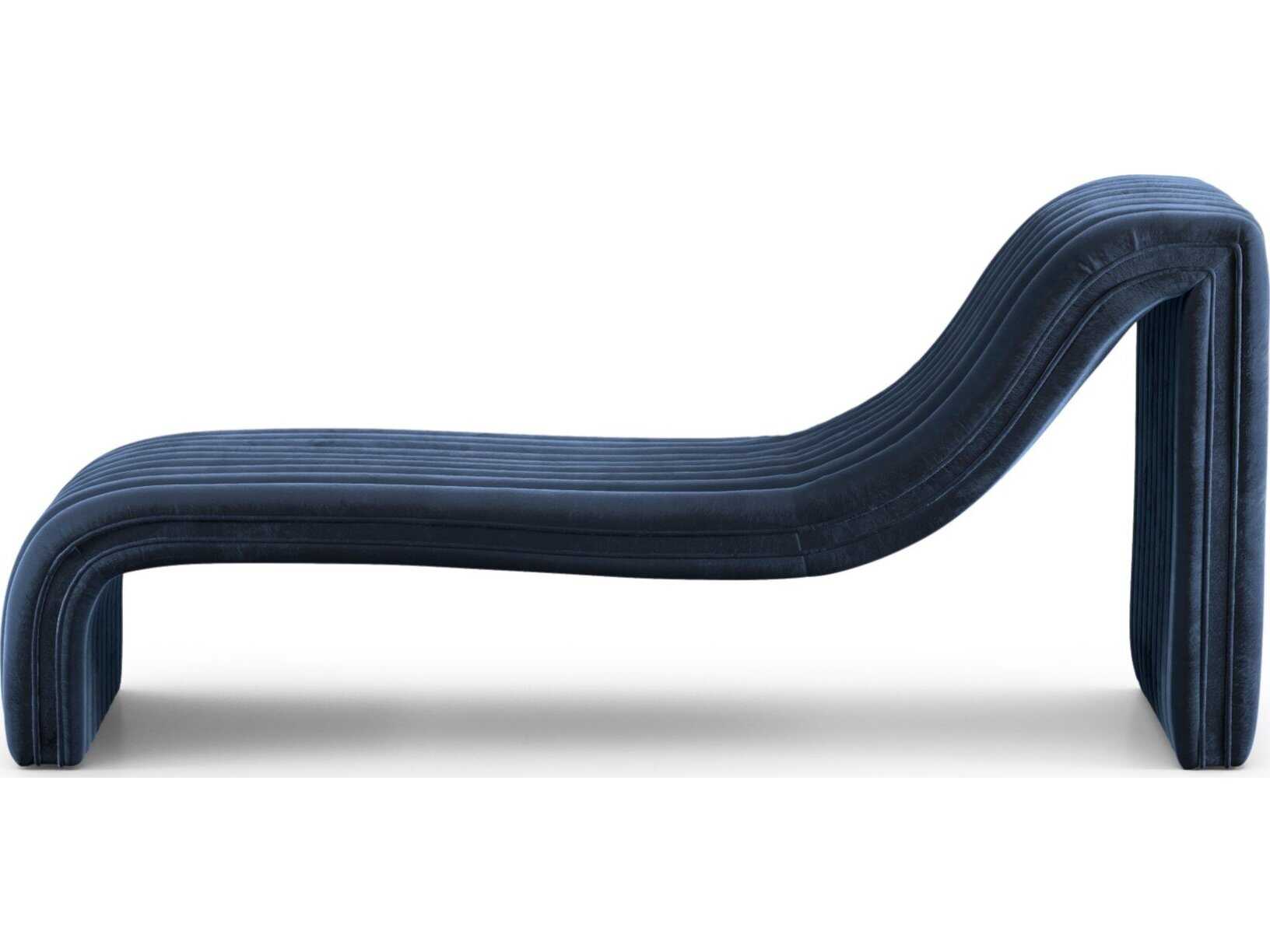 Four Hands Grayson Blue Upholstered Chaise