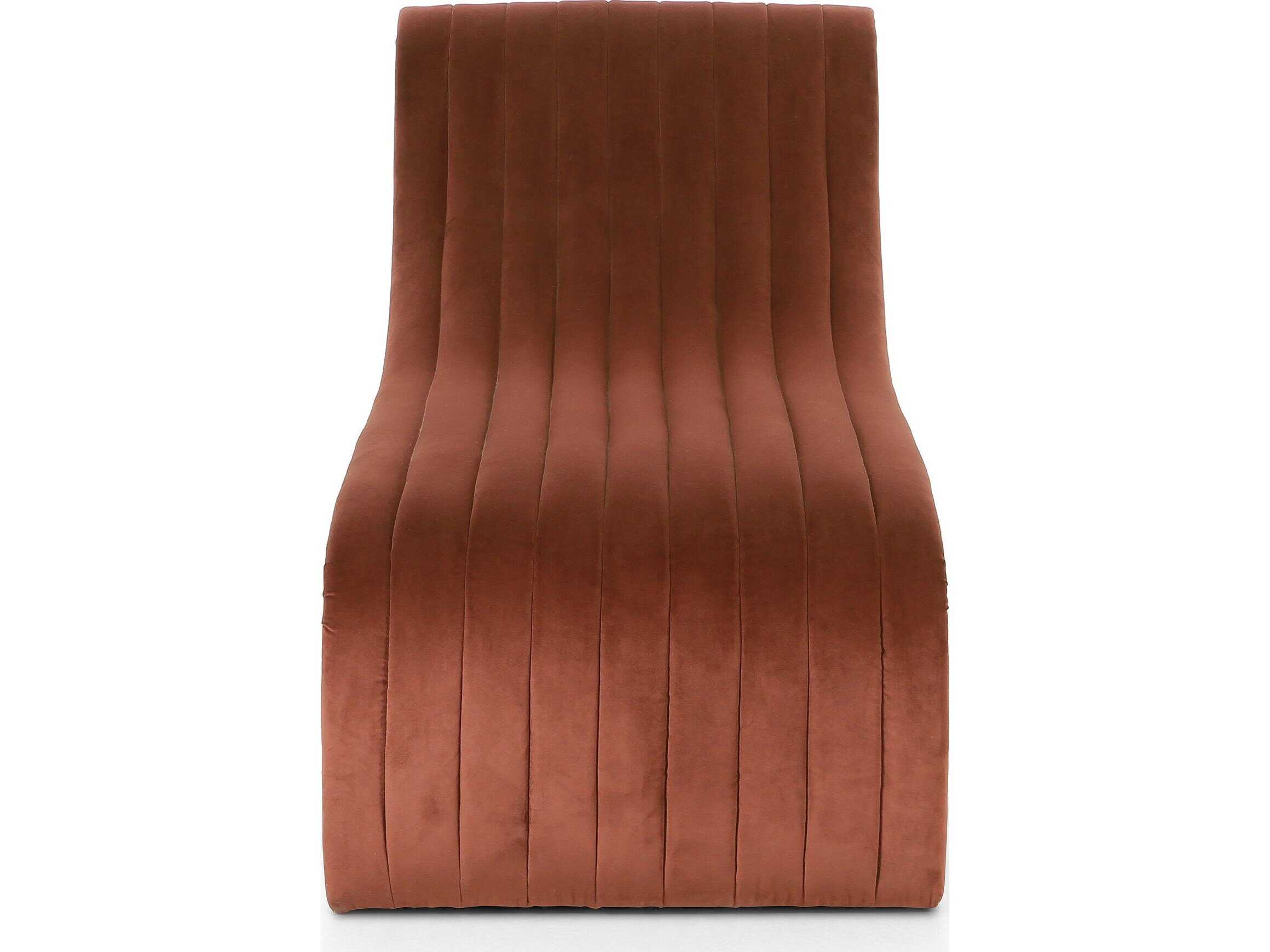 Four Hands Grayson Augustine Surrey Auburn Orange Upholstered Chaise