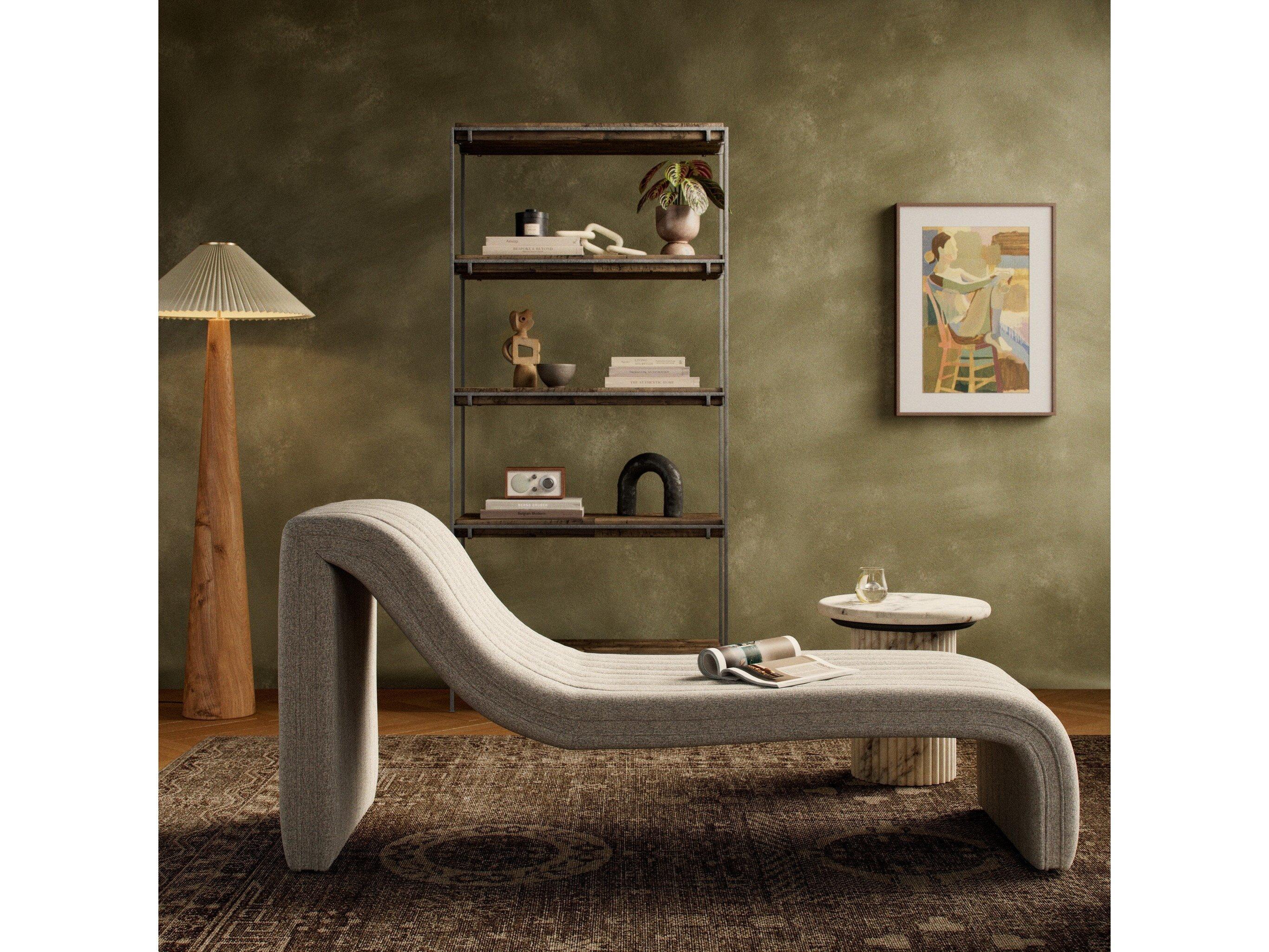 Four Hands Grayson Beige Upholstered Chaise