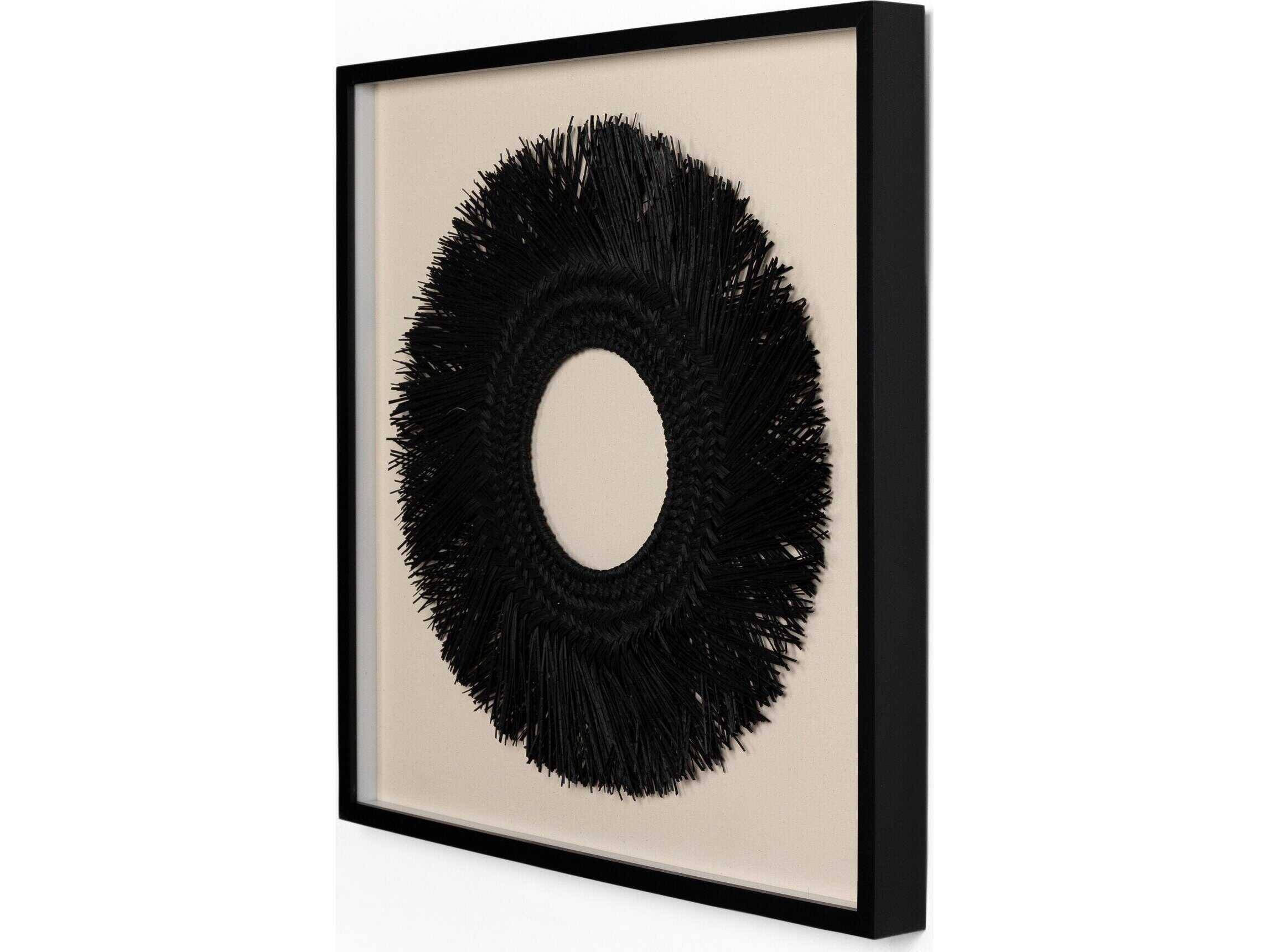 Four Hands Art Studio Black Sea Grass Wood Wall Art
