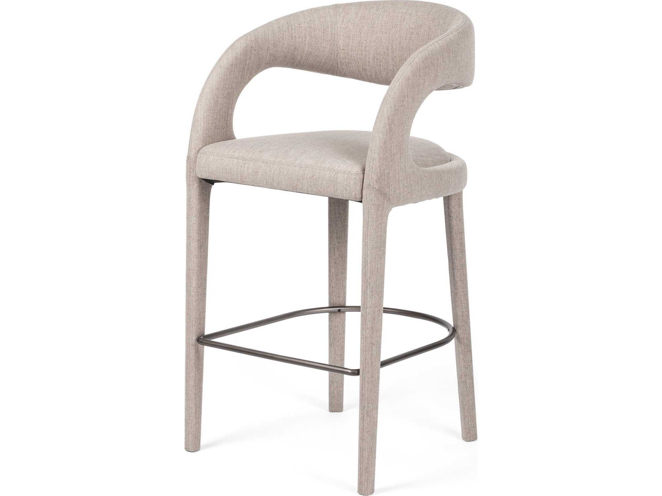 Four Hands Townsend Hawkins Savile Flannel Upholstered Bar Stool