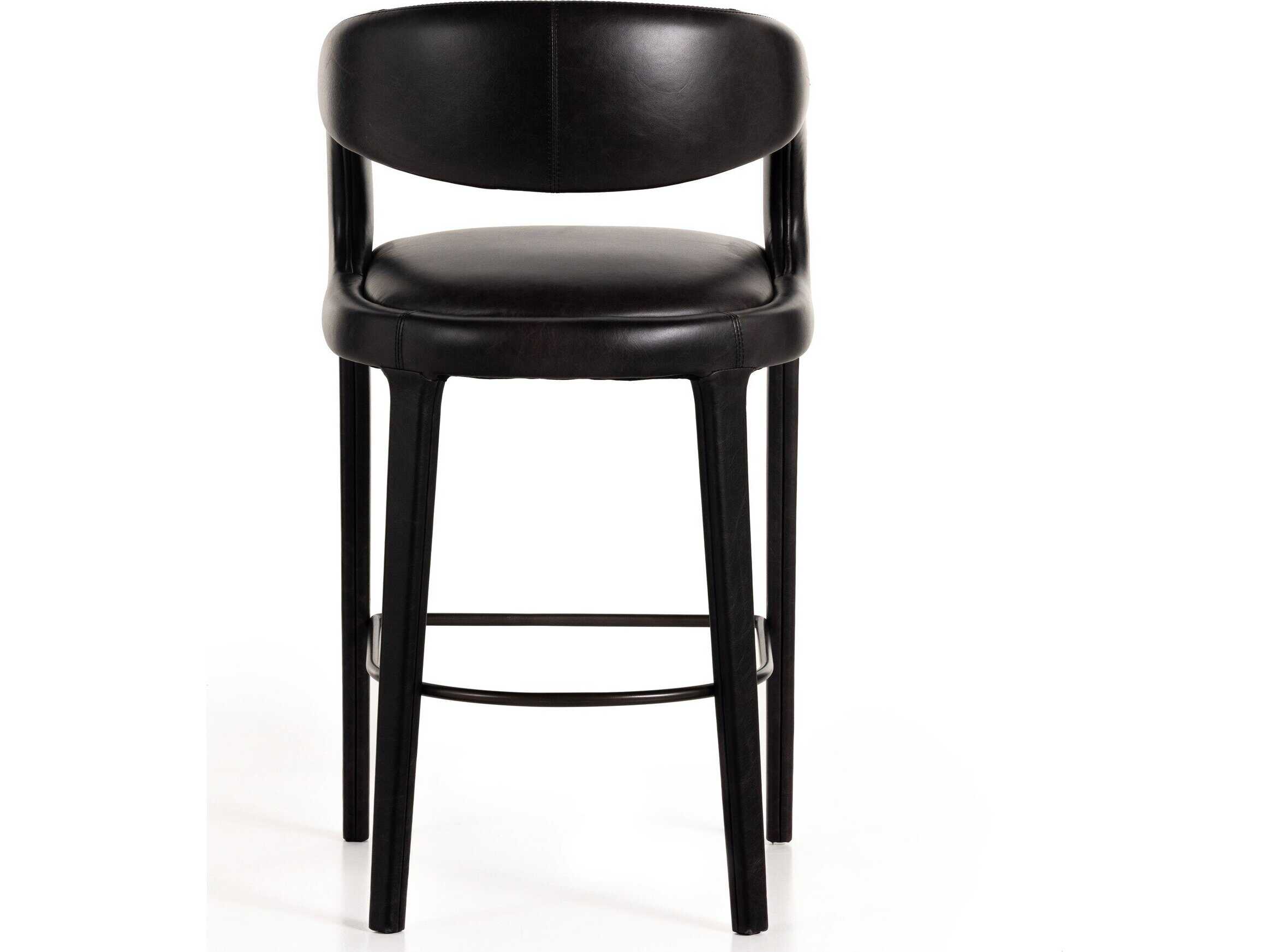 Four Hands Townsend Hawkins Sonoma Leather Bar Stool