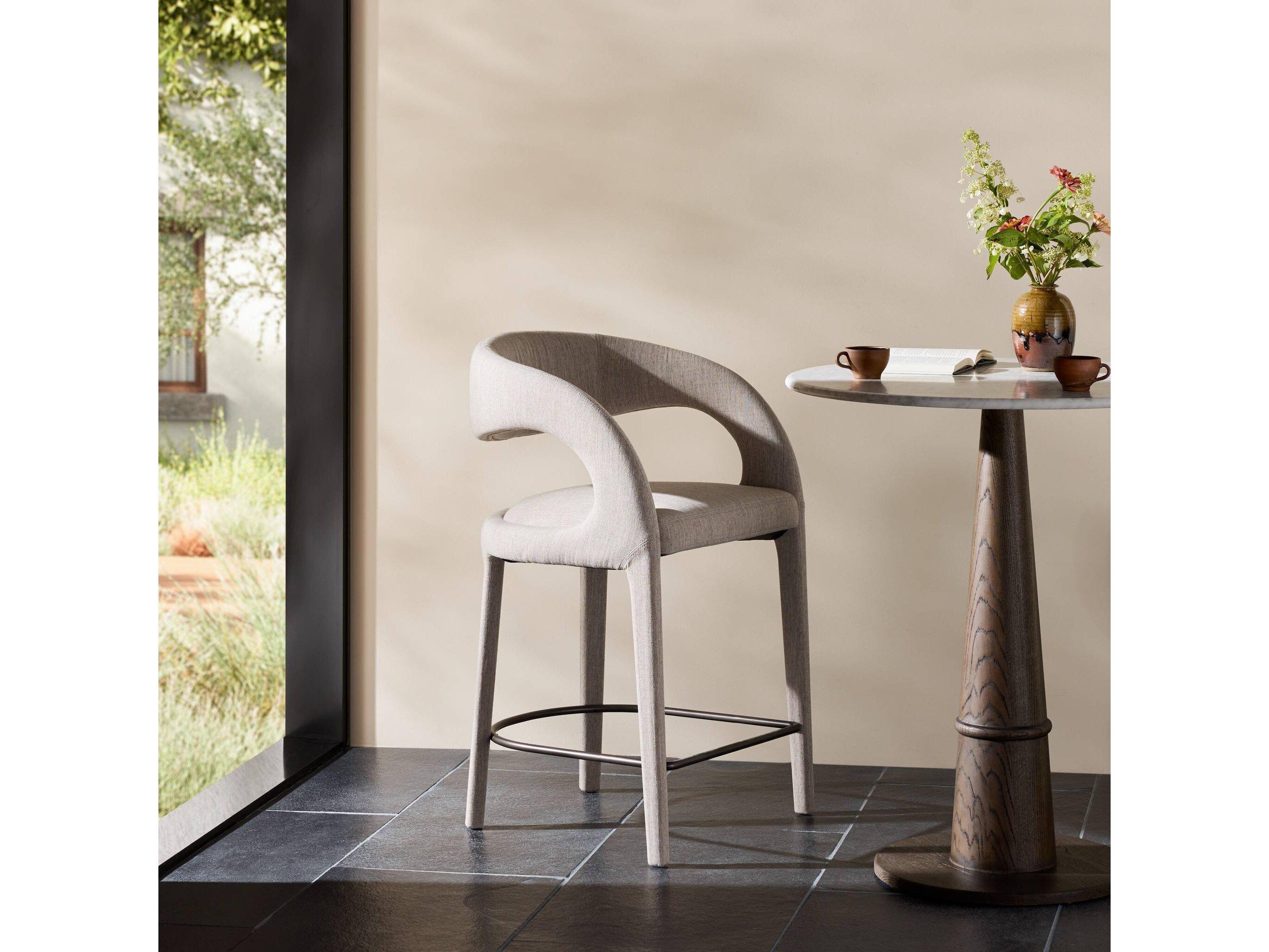 Four Hands Townsend Hawkins Savile Flannel Upholstered Counter Stool