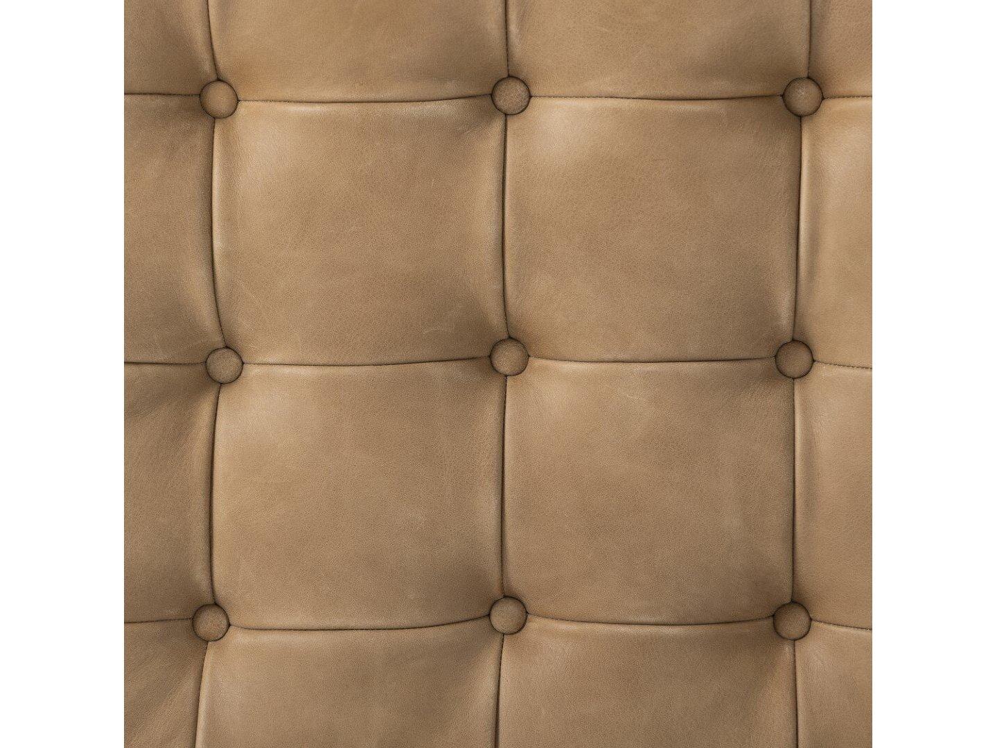 Four Hands Kensington Halston Brown Leather Ottoman