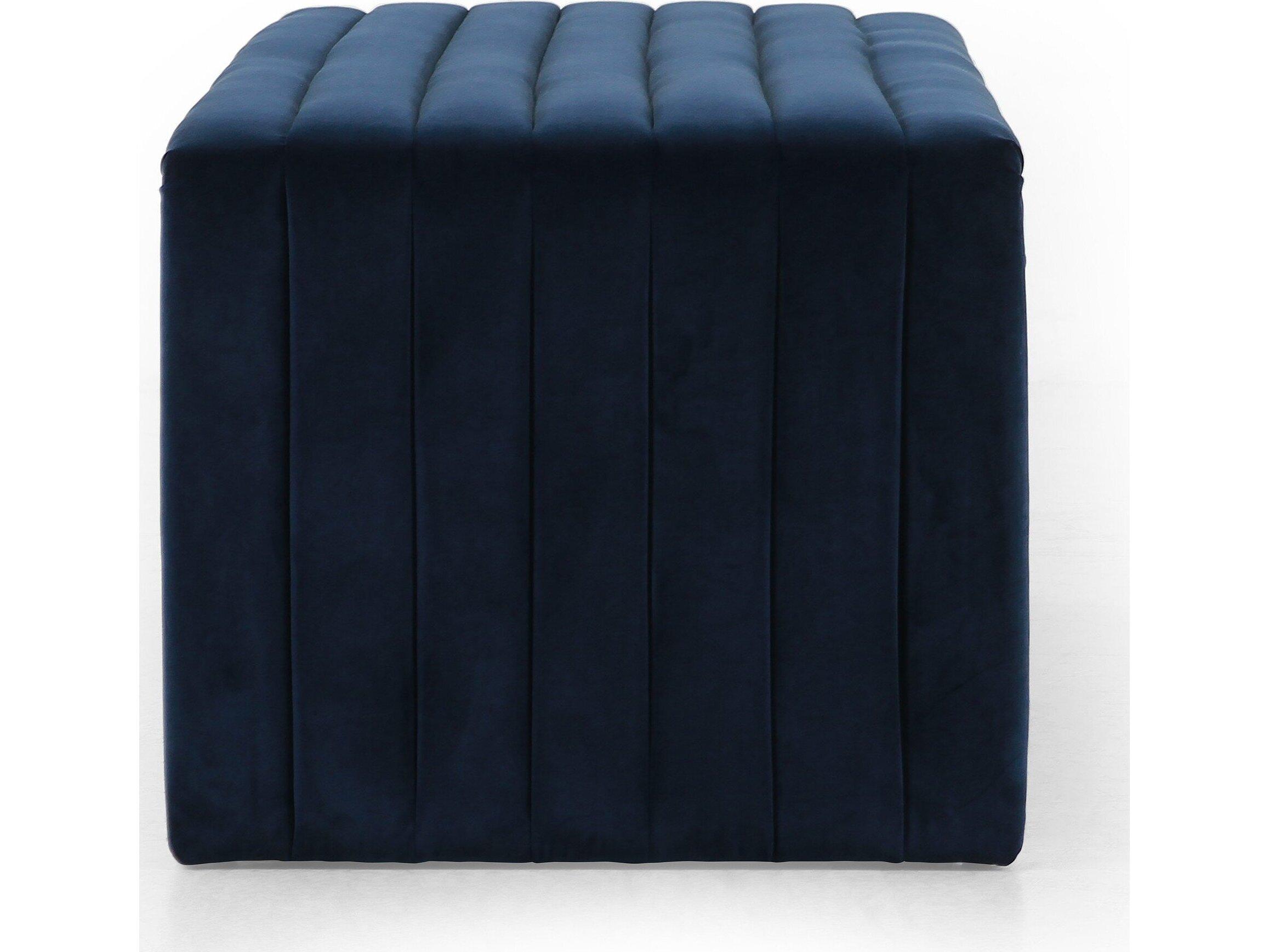 Four Hands Grayson Augustine Sapphire Navy Upholstered Dining Bench