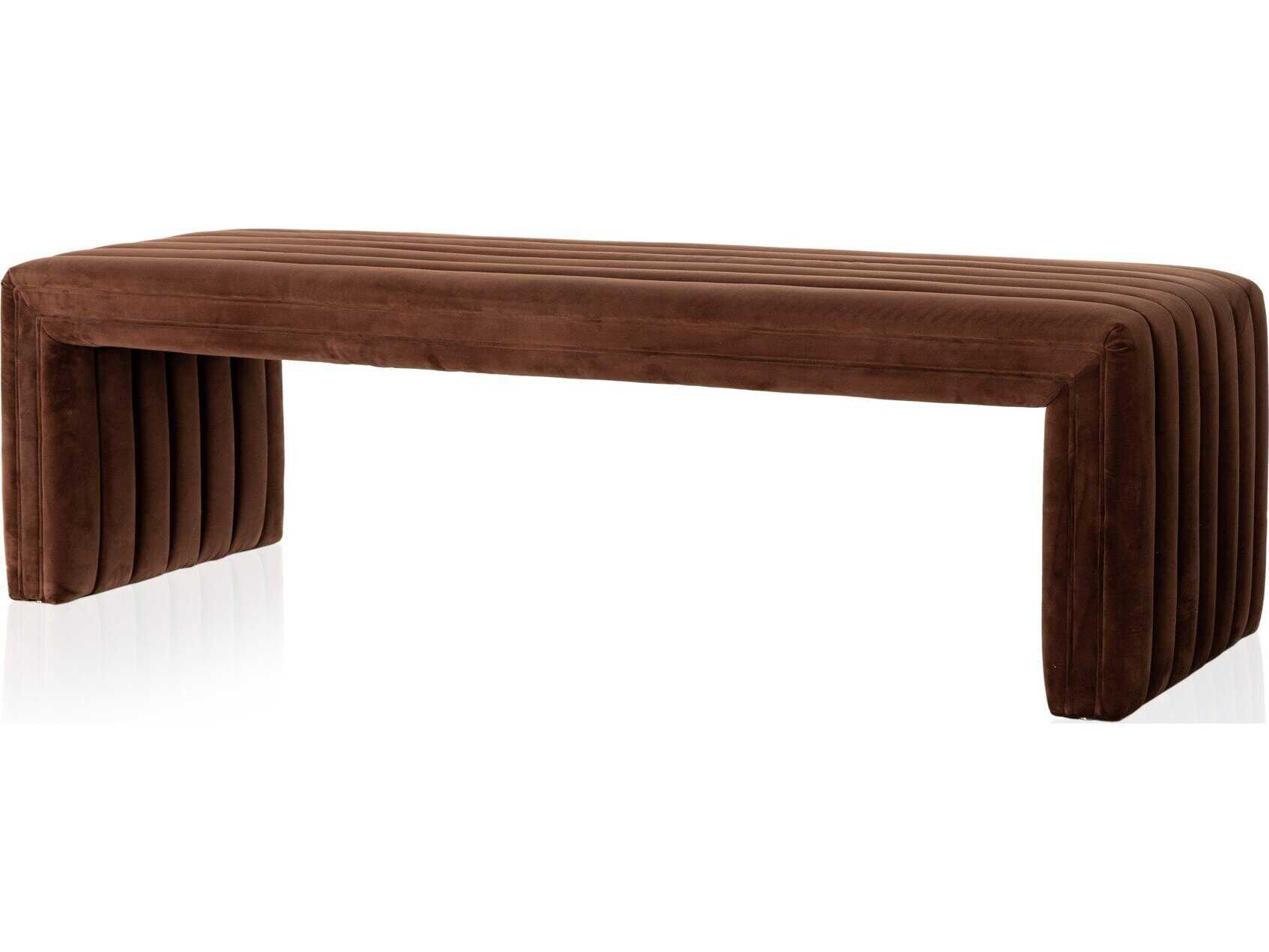 Four Hands Grayson Augustine Surrey Auburn Upholstered Dining Bench