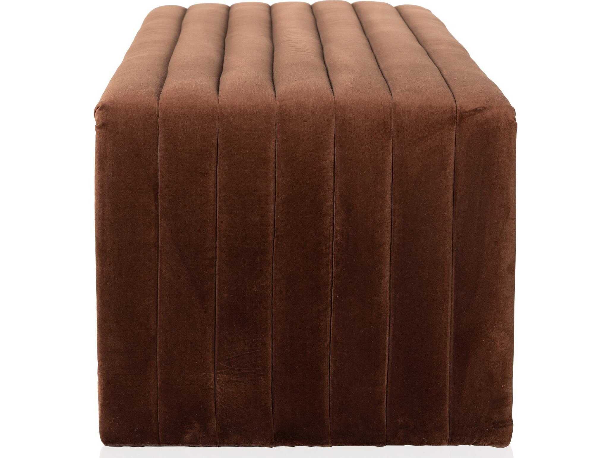 Four Hands Grayson Augustine Surrey Auburn Upholstered Dining Bench