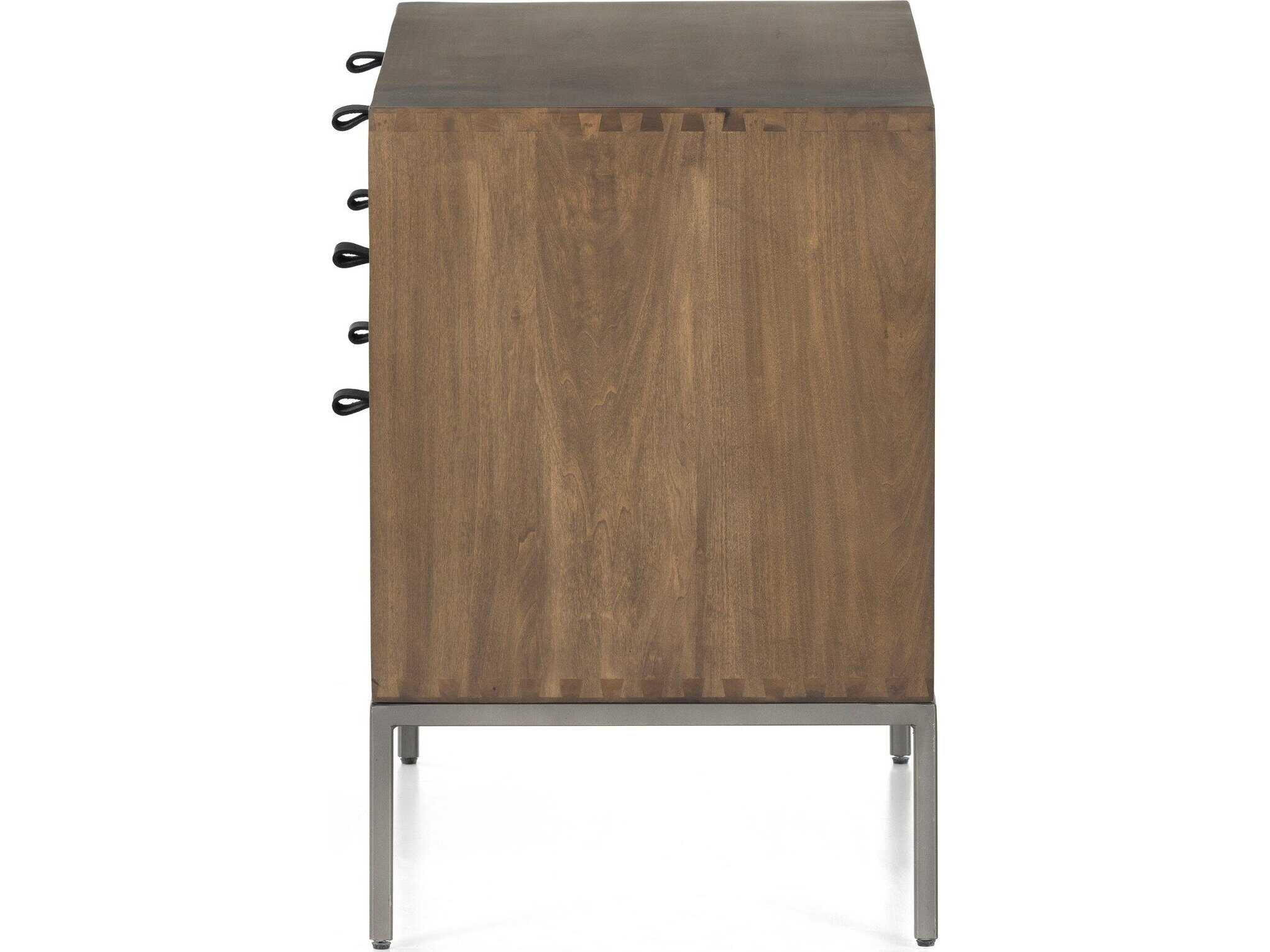 Four Hands Fulton Trey Auburn Poplar  Wood Large Nightstand