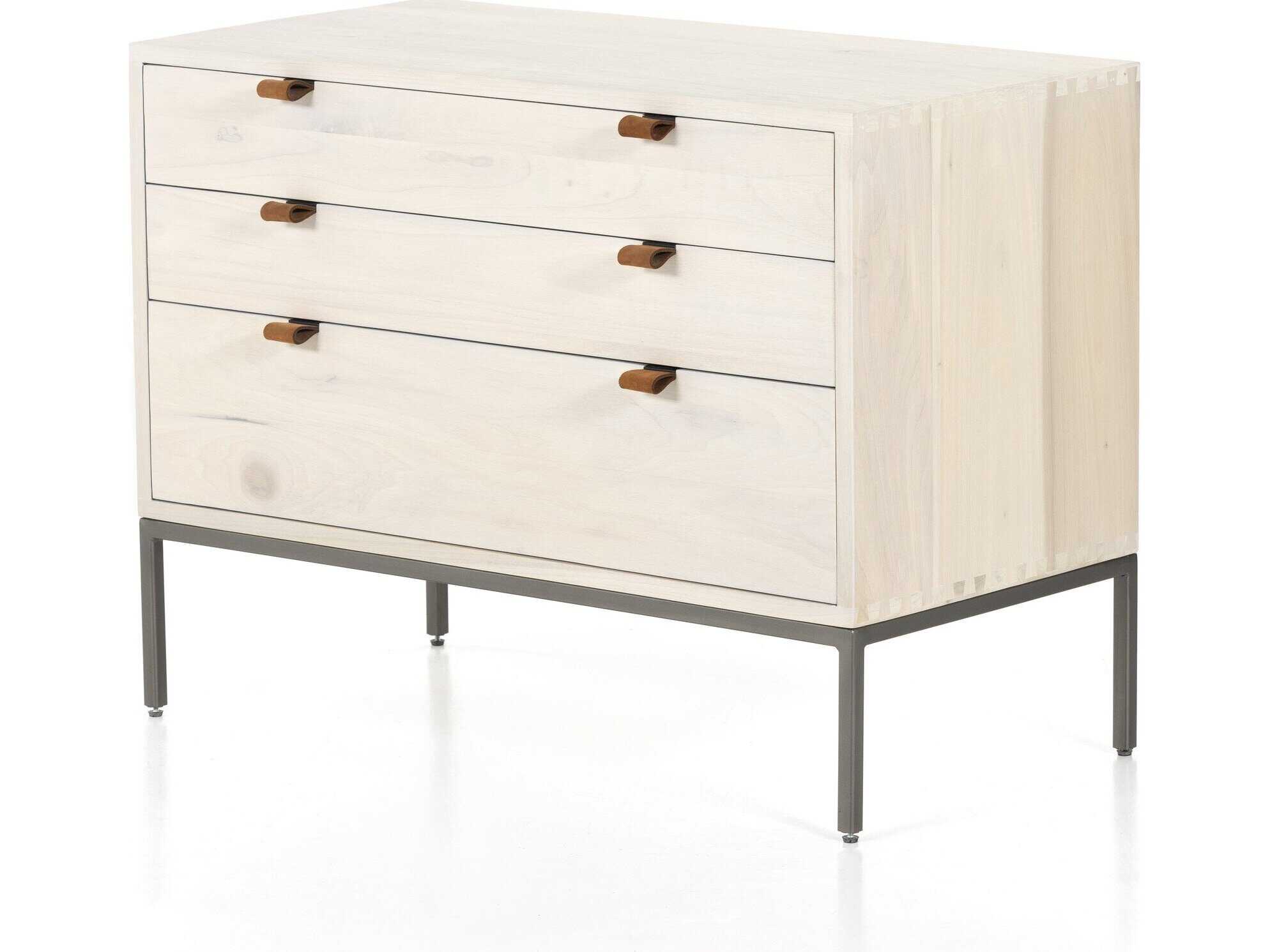 Four Hands Fulton Trey Dove Poplar  Wood Large Nightstand