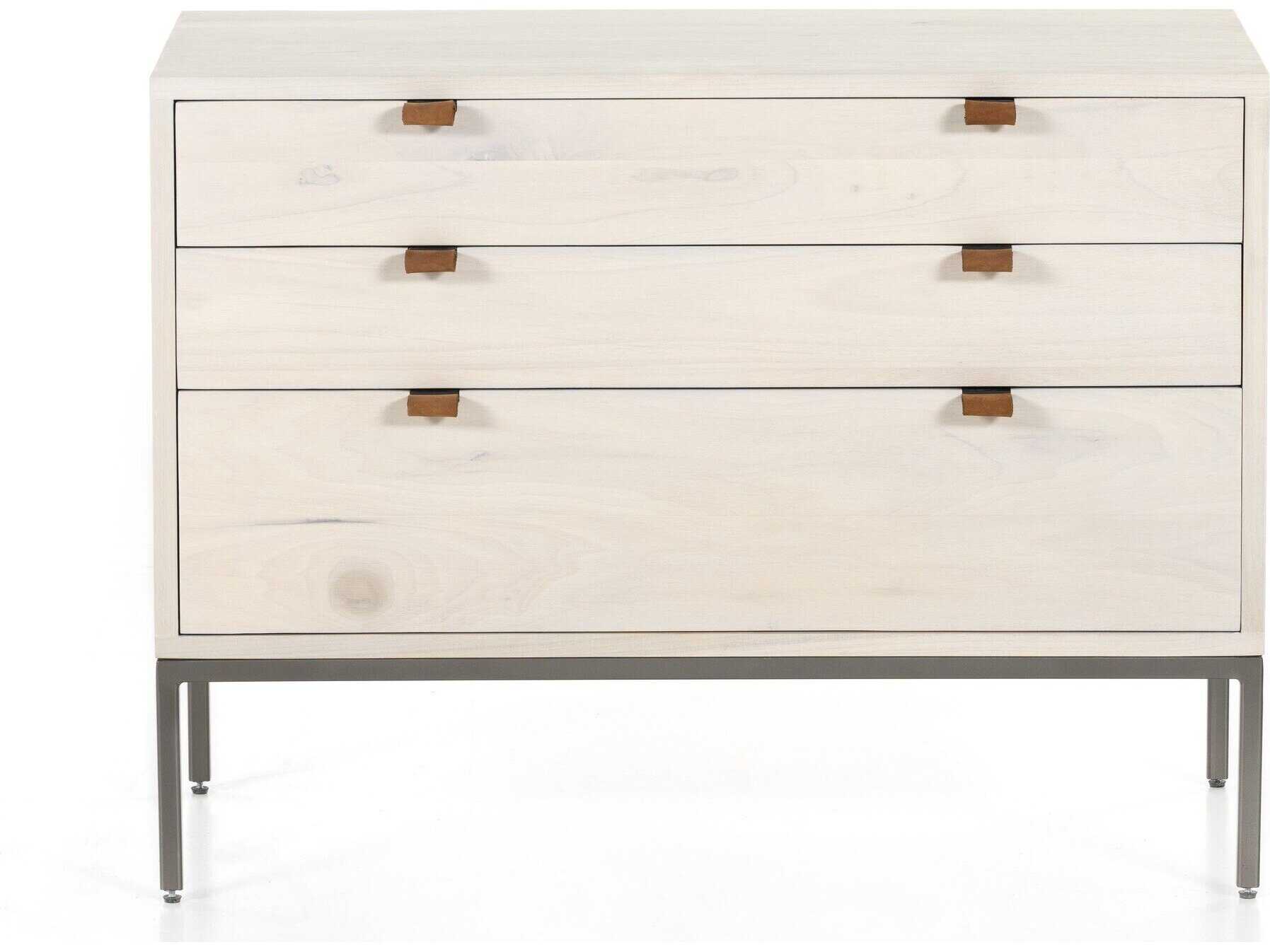 Four Hands Fulton Trey Dove Poplar  Wood Large Nightstand