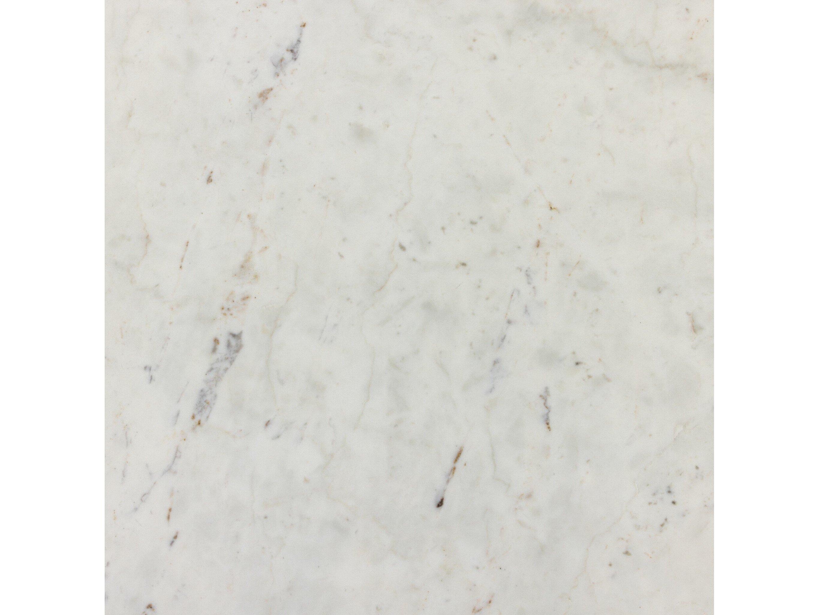 Four Hands Rockwell Oranda Polished White Marble Dining Table