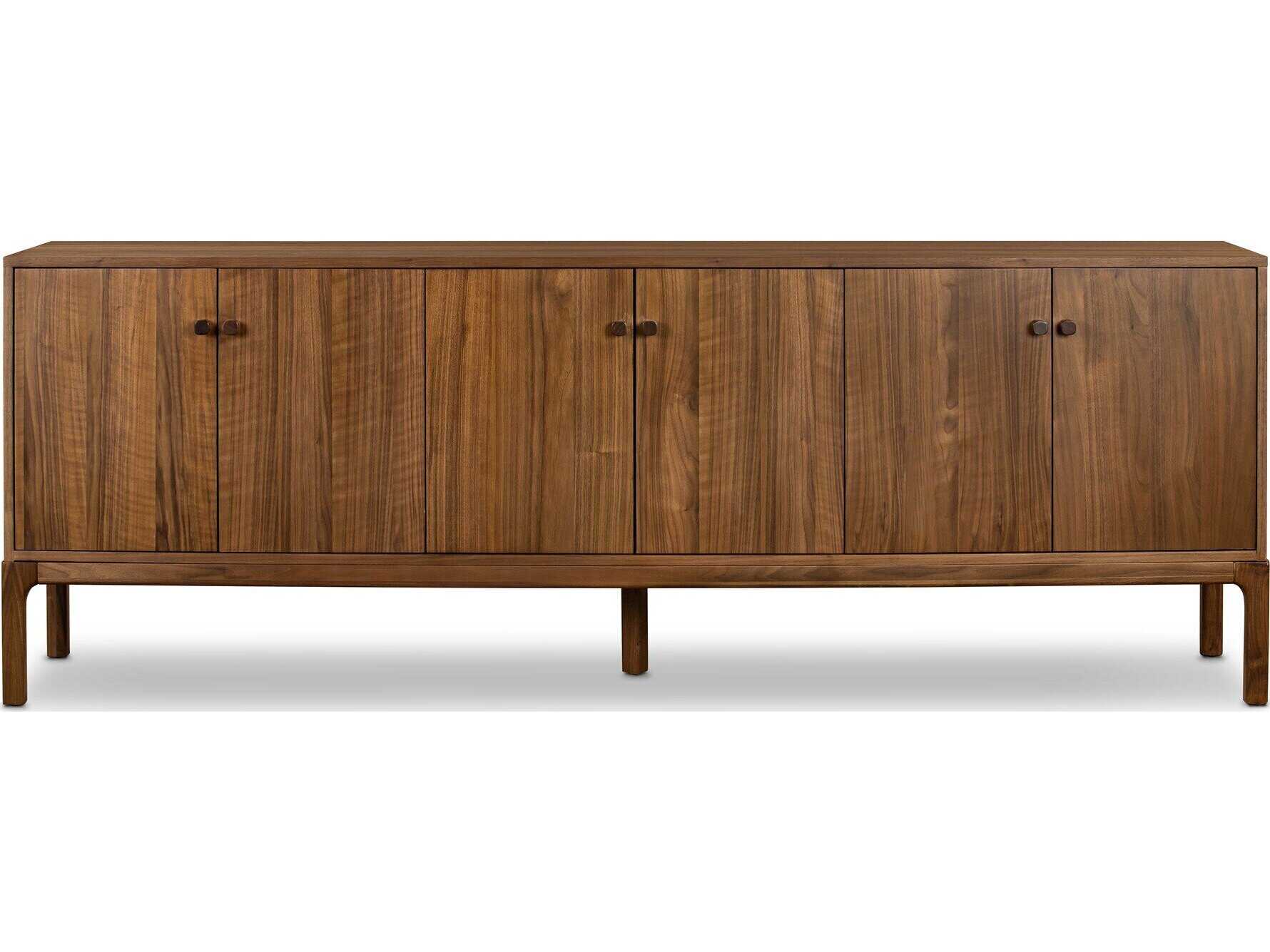 Four Hands Wallis Arturo 85" Walnut Wood Natural Veneer Sideboard
