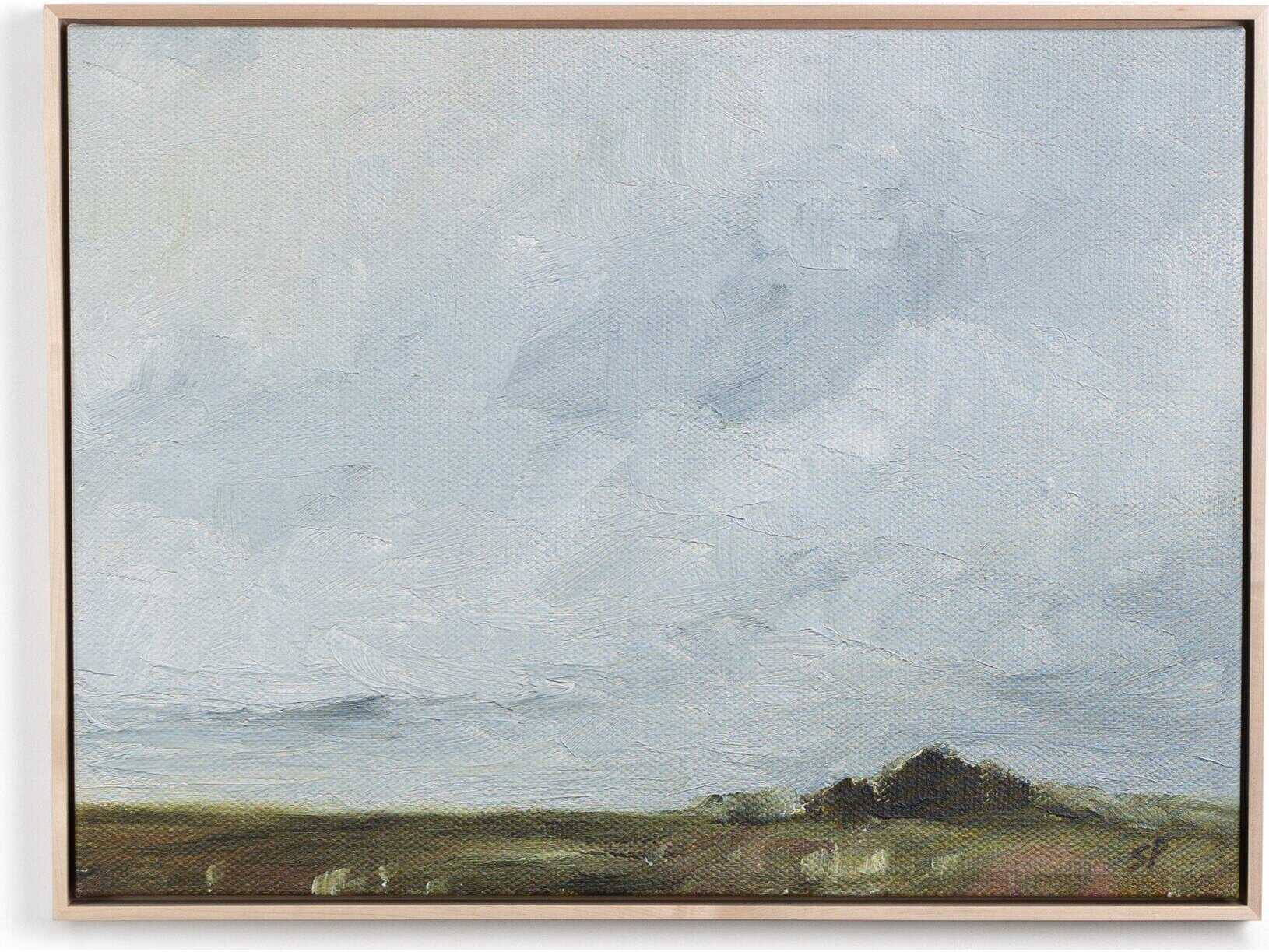 Four Hands Art Studio Natural Maple / White Farmland By Shaina Page Canvas Wall Art