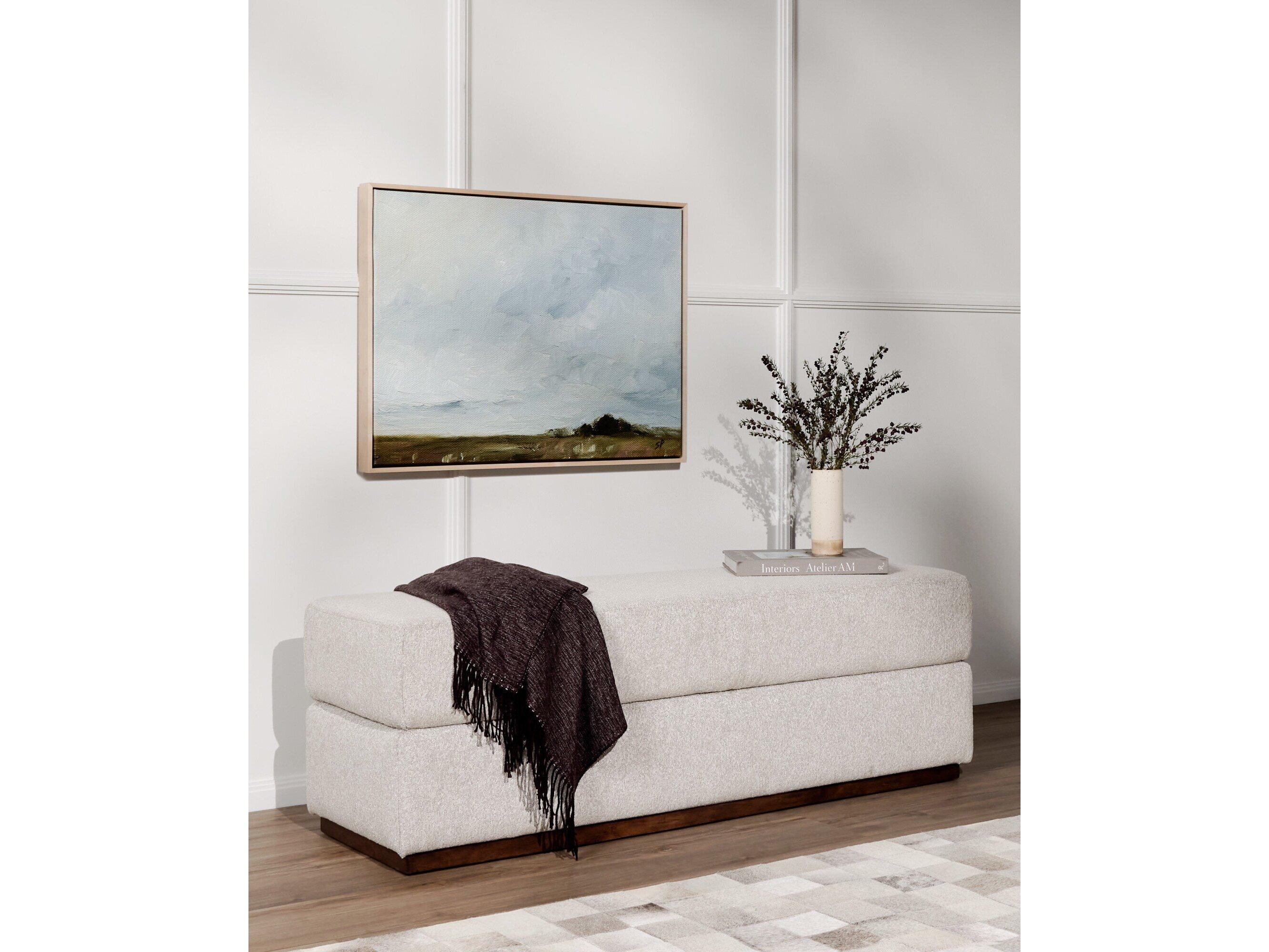 Four Hands Art Studio Natural Maple / White Farmland By Shaina Page Canvas Wall Art