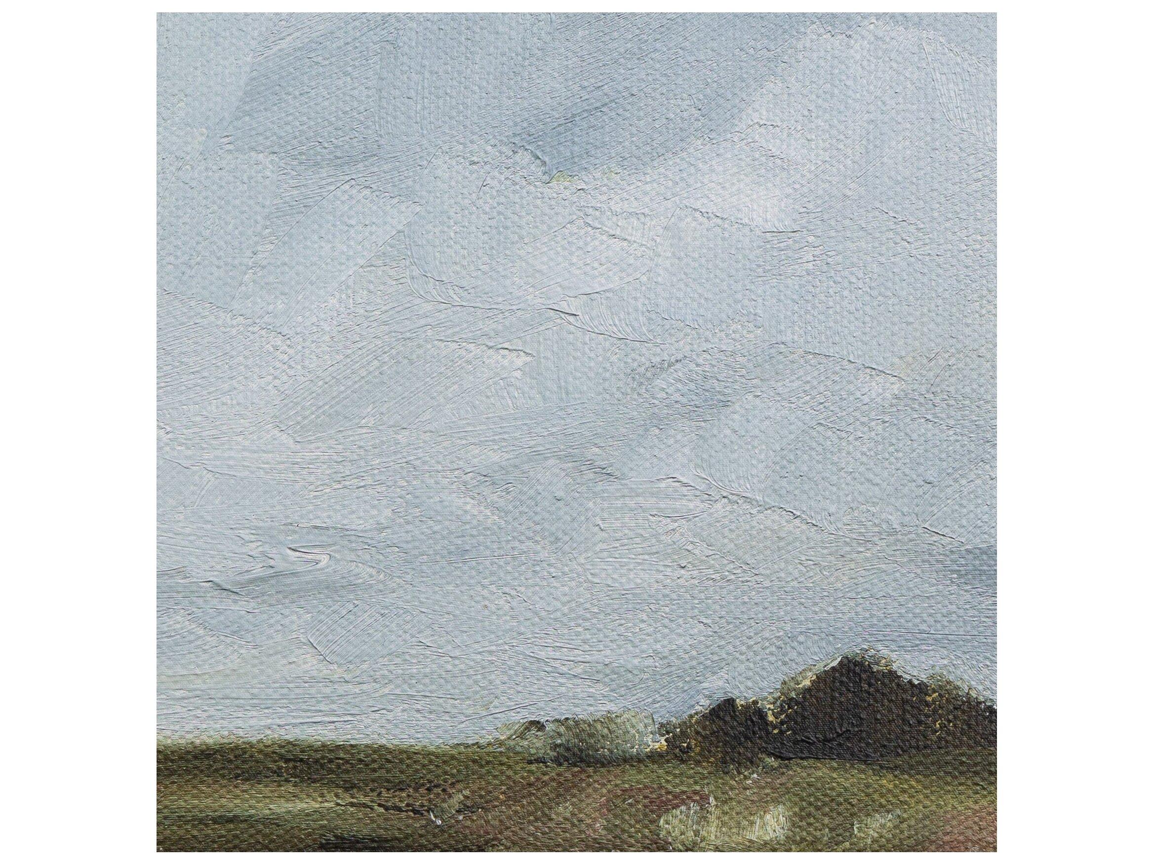 Four Hands Art Studio Farmland by Shaina Page Natural Maple Floater  Canvas Wall Art