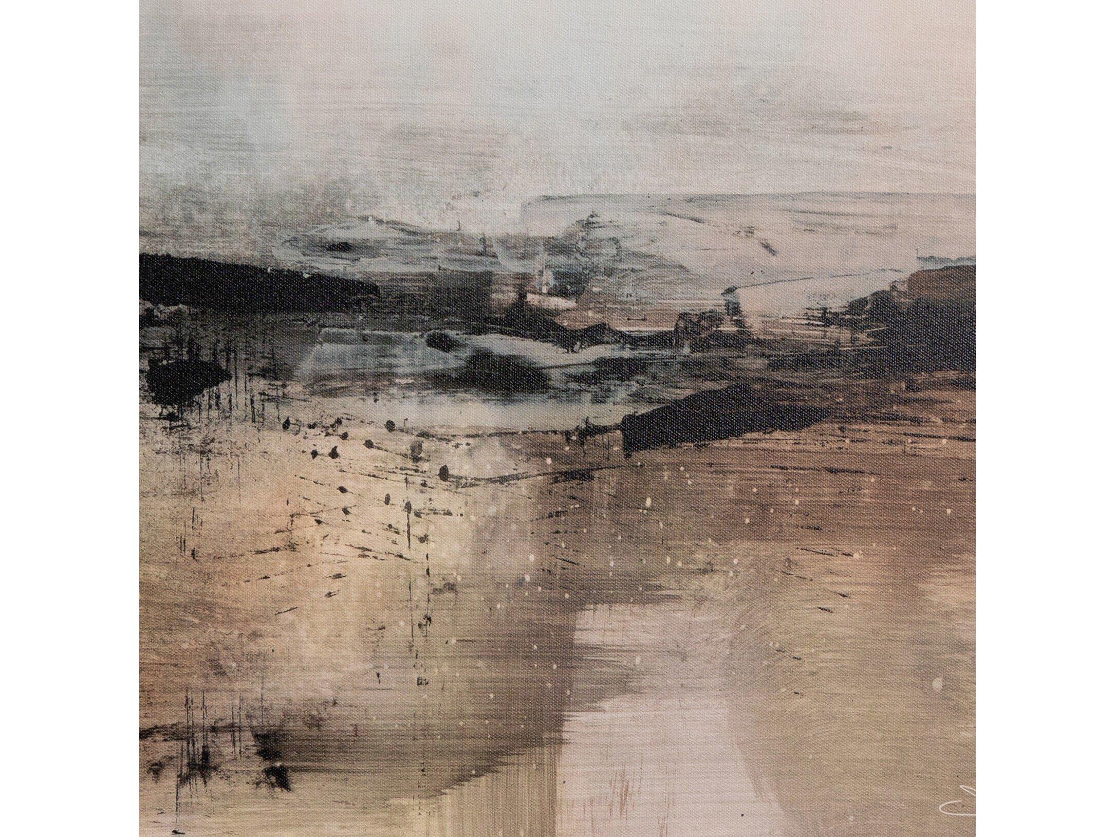 Four Hands Art Studio Distant Forest by Dan Hobday Natural Maple Floater  Canvas Wall Art