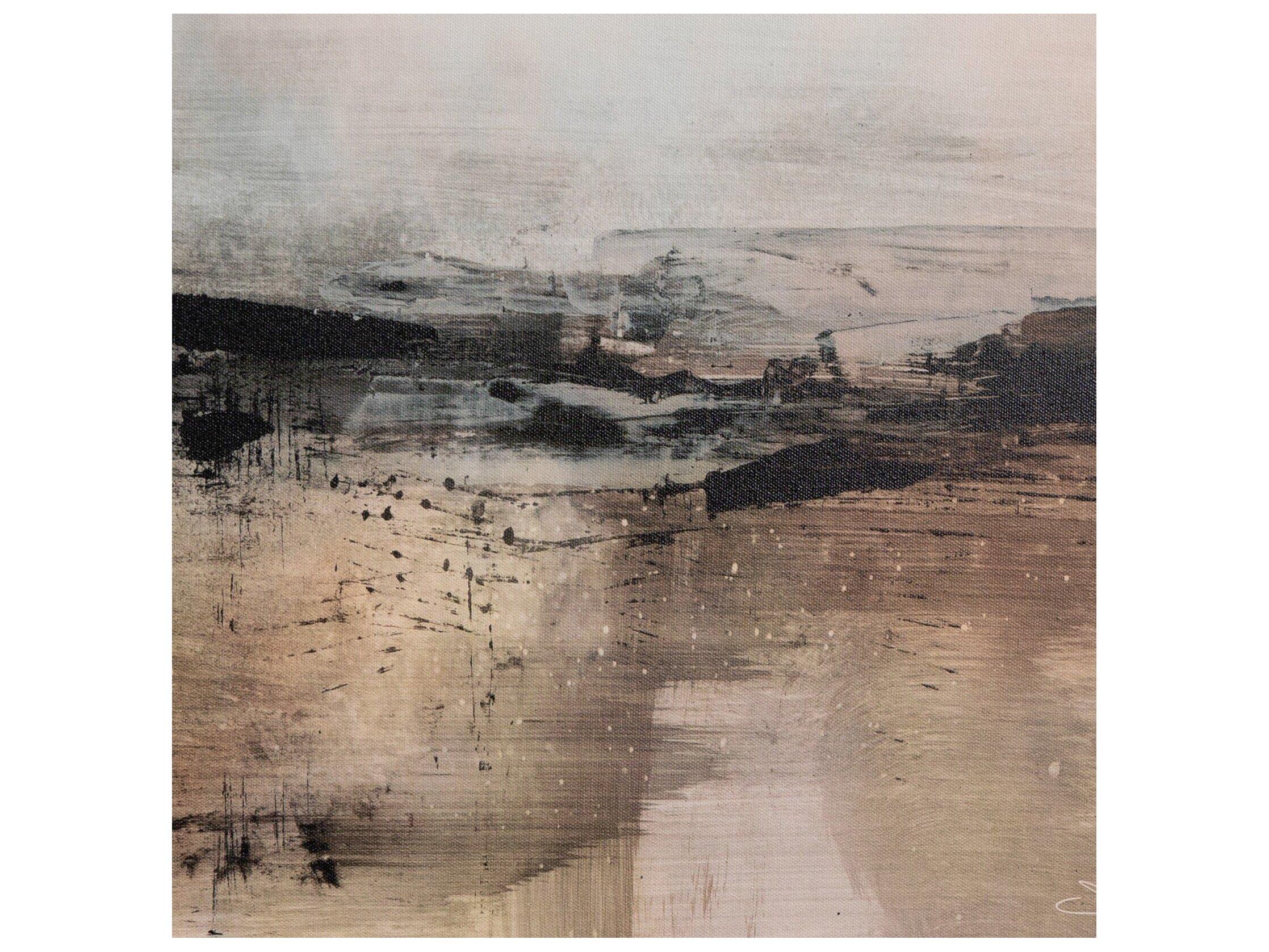 Four Hands Art Studio Distant Forest by Dan Hobday Natural Maple Floater  Canvas Wall Art