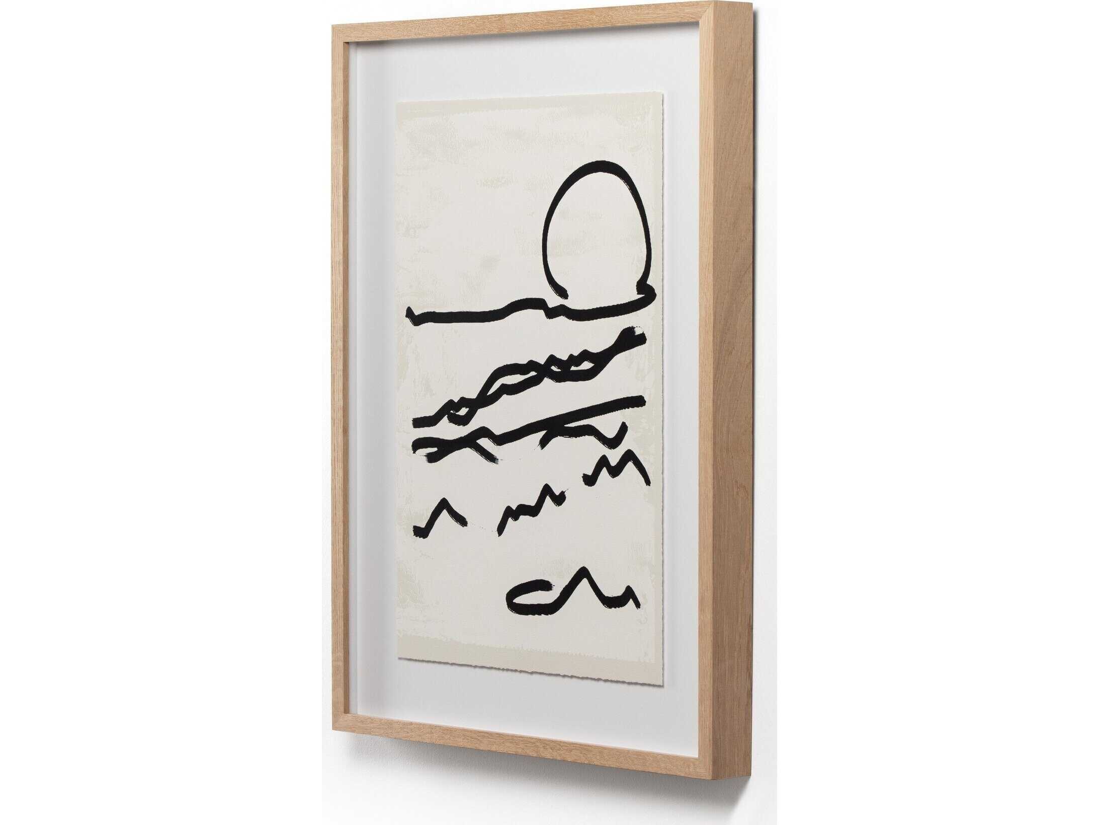 Four Hands Art Studio Mountain High I by Coup D' Esprit Vertical Grain White Oak  Canvas Wall Art