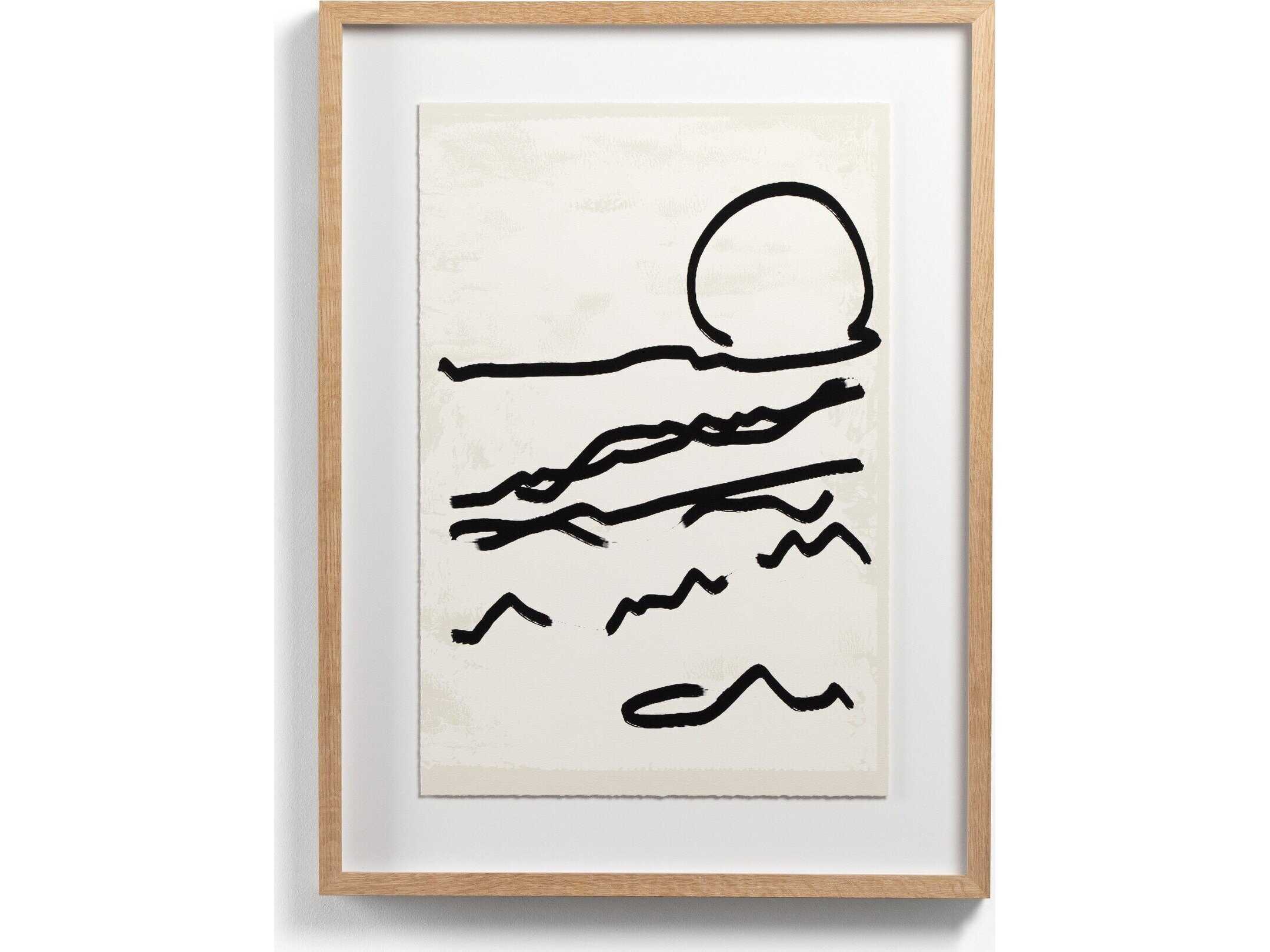 Four Hands Art Studio Mountain High I by Coup D' Esprit Vertical Grain White Oak  Canvas Wall Art