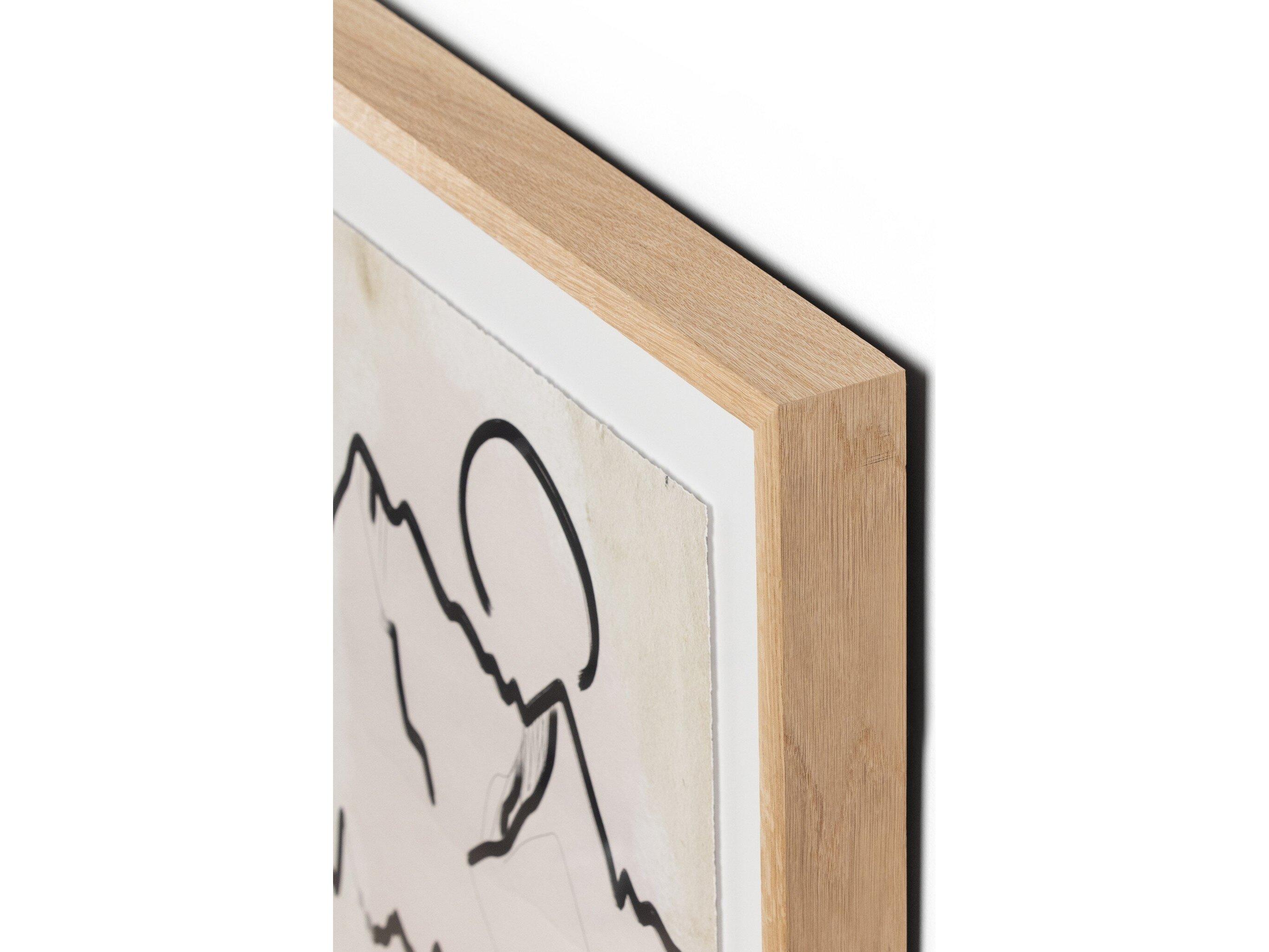 Four Hands Art Studio Mountain High II by Coup D' Esprit Vertical Grain White Oak  Canvas Wall Art