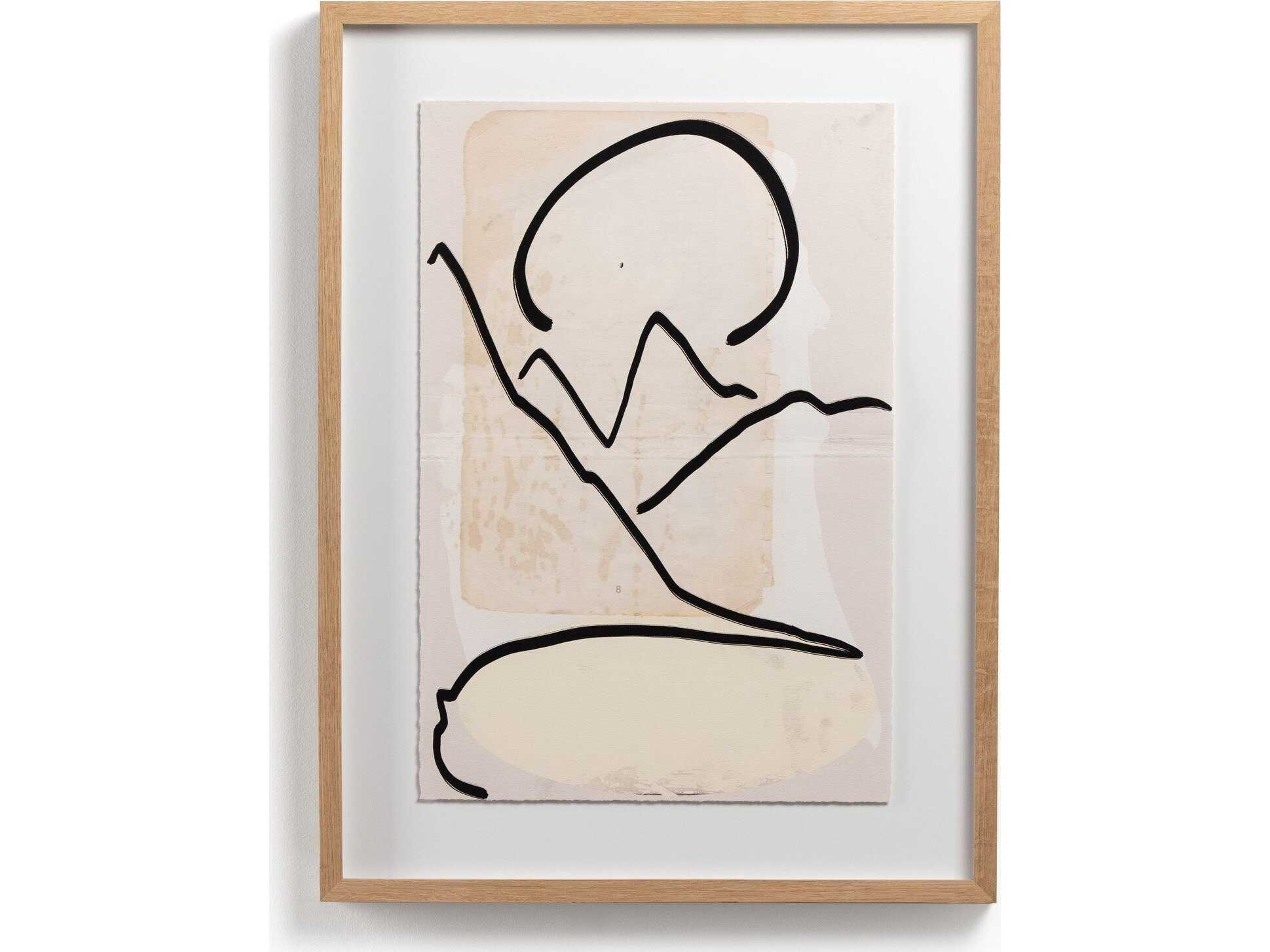 Four Hands Art Studio Mountain High III by Coup D' Esprit Vertical Grain White Oak  Canvas Wall Art