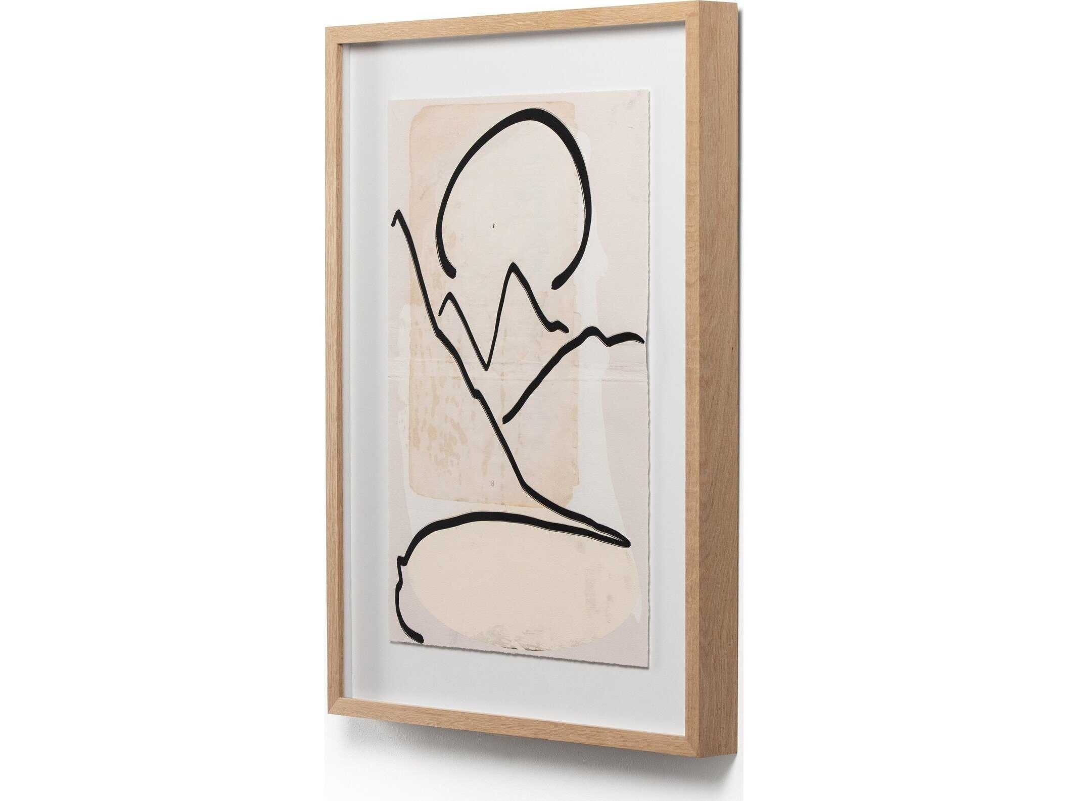 Four Hands Art Studio Mountain High III by Coup D' Esprit Vertical Grain White Oak  Canvas Wall Art