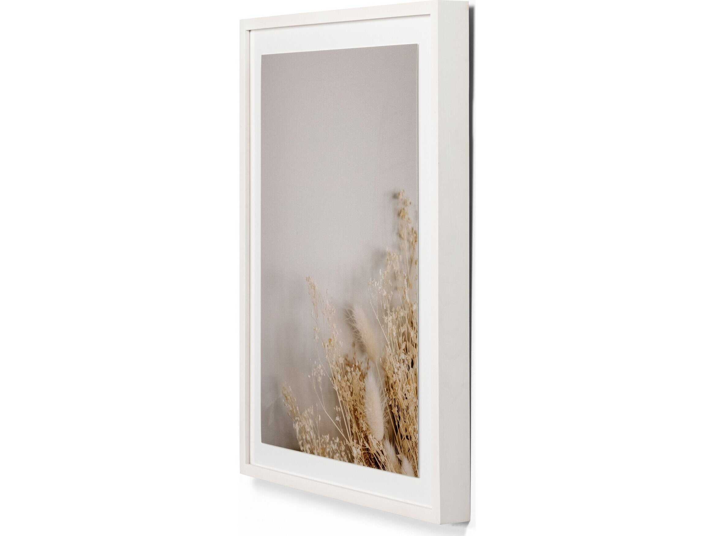 Four Hands Art Studio Dried Floral I by Annie Spratt White Washed Maple  Canvas Wall Art