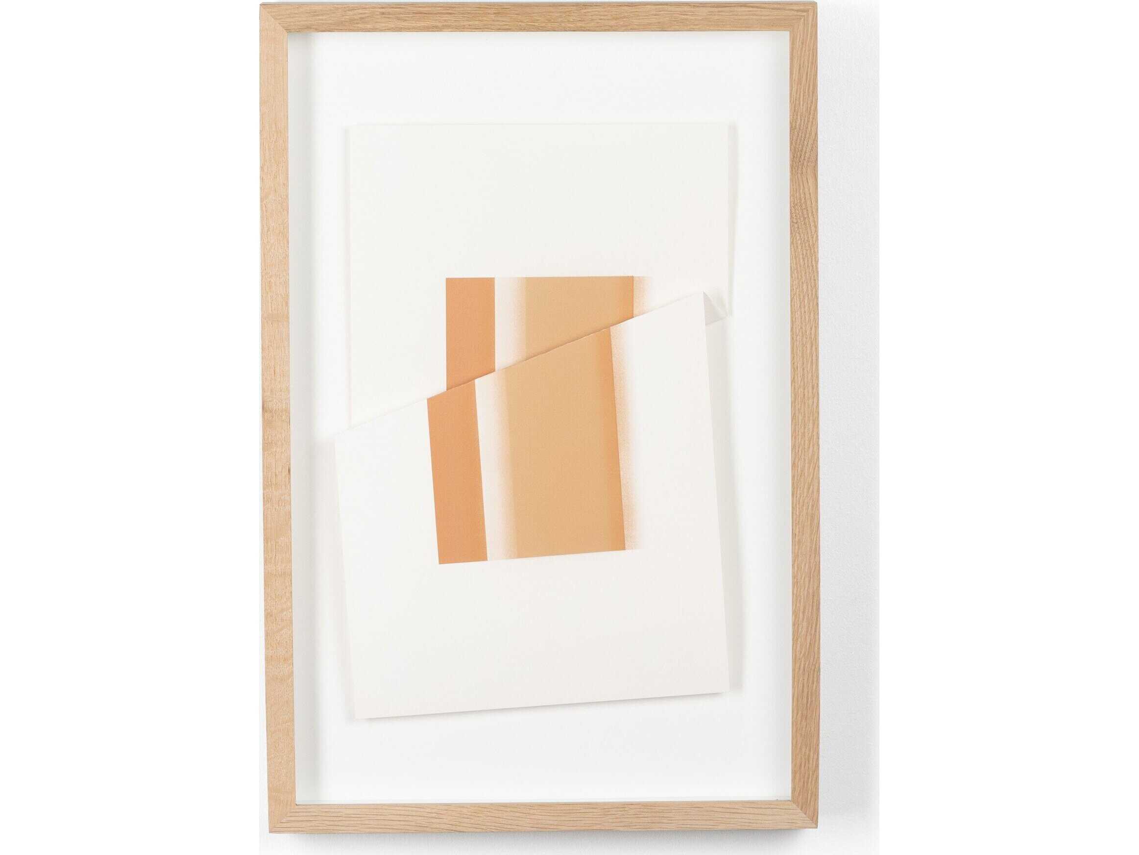 Four Hands Art Studio Color Form G by David Grey Vertical Grain White Oak  Canvas Wall Art