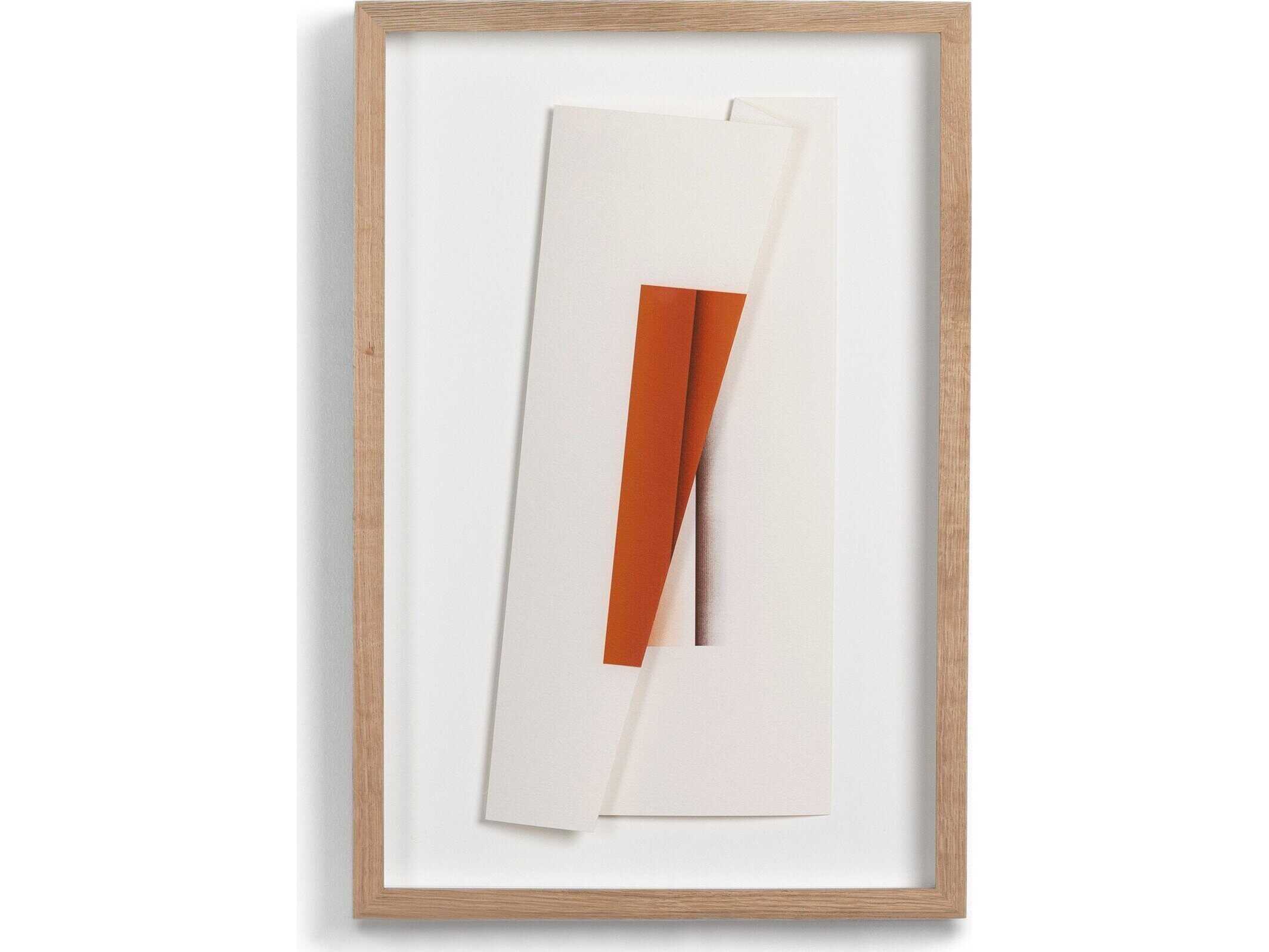 Four Hands Art Studio Color Form H by David Grey Vertical Grain White Oak  Canvas Wall Art