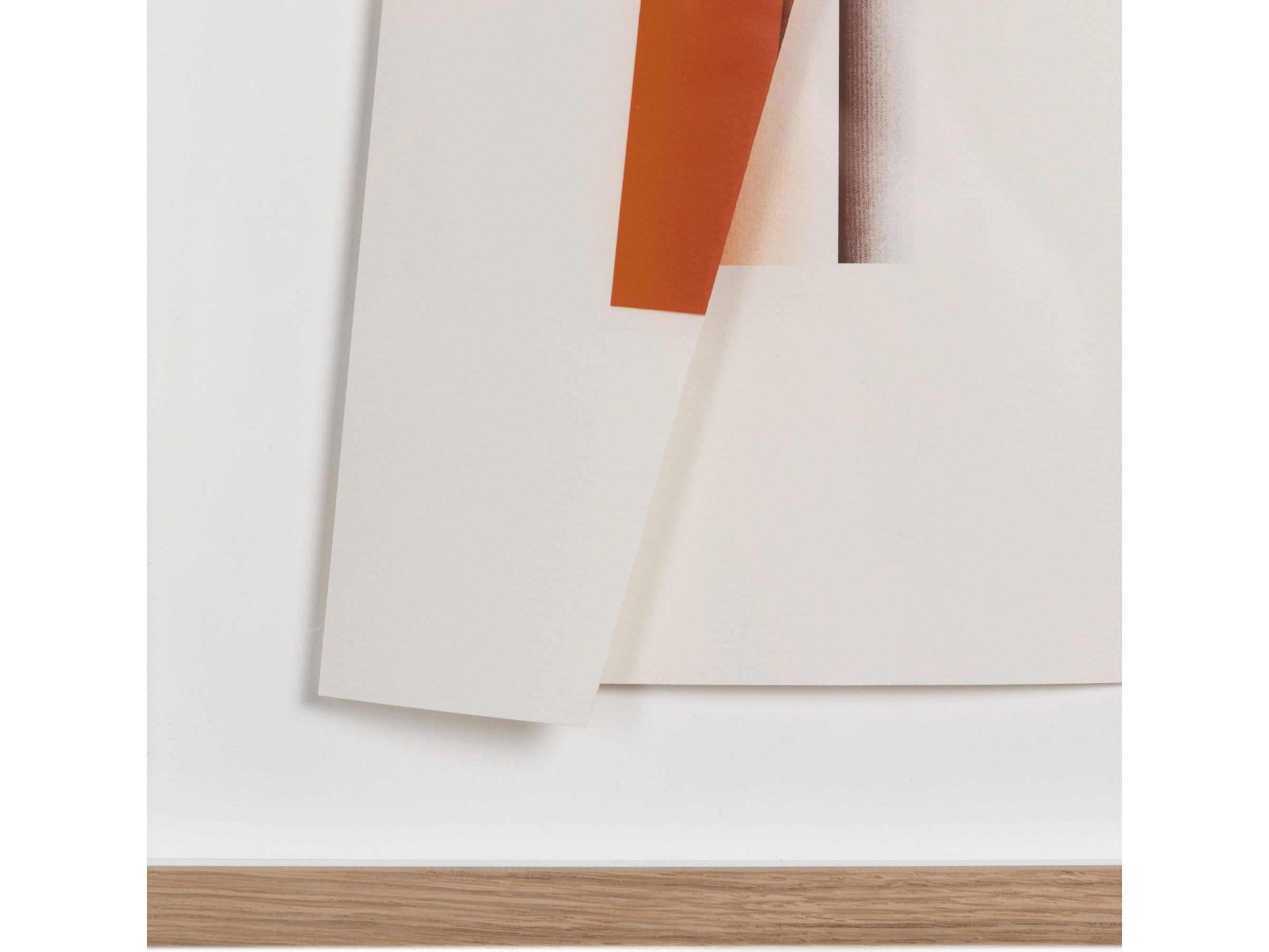 Four Hands Art Studio Color Form H by David Grey Vertical Grain White Oak  Canvas Wall Art