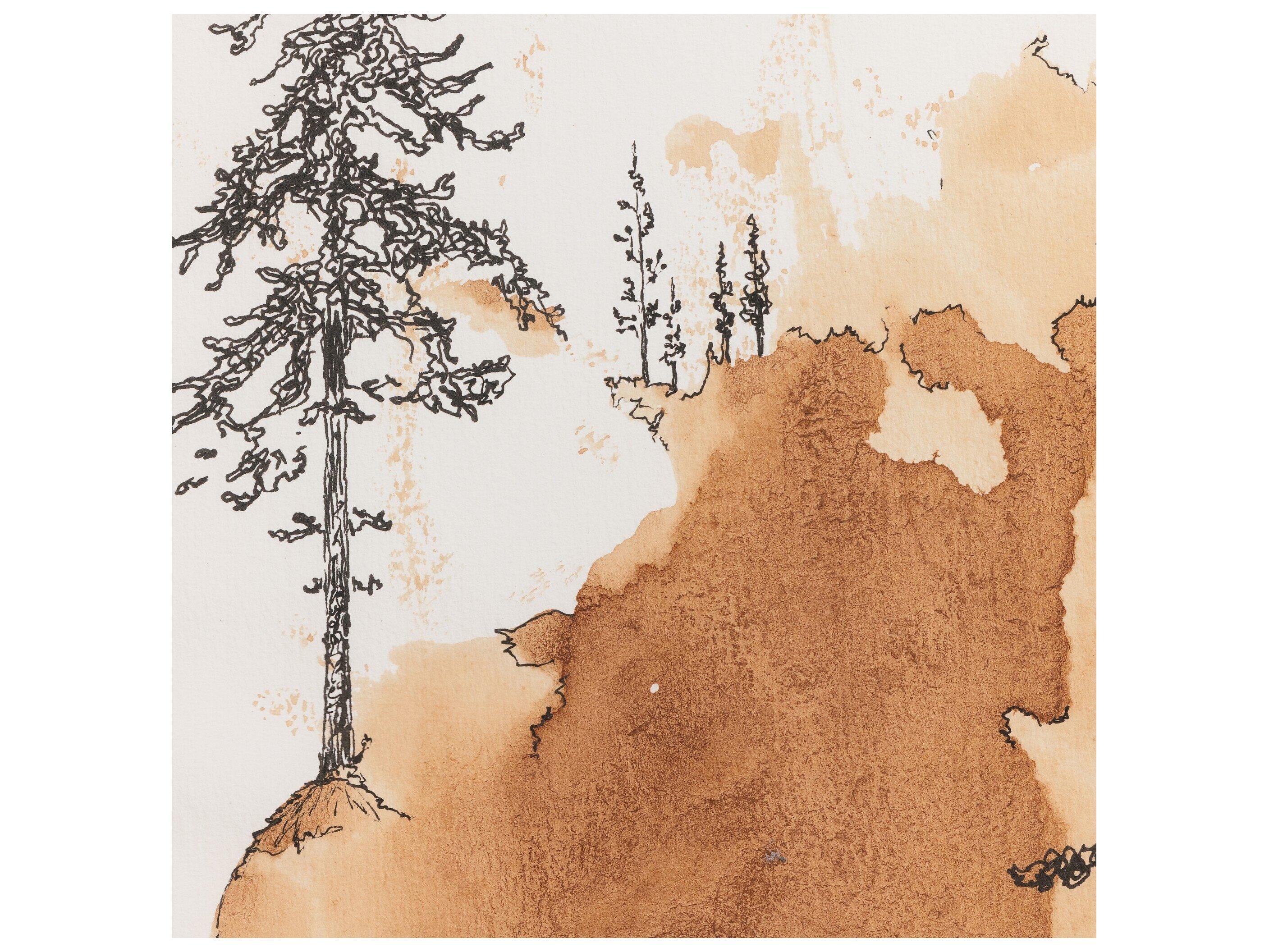 Four Hands Art Studio Into The Woods I by Santhosh Ch Vertical Grain White Oak  Canvas Wall Art