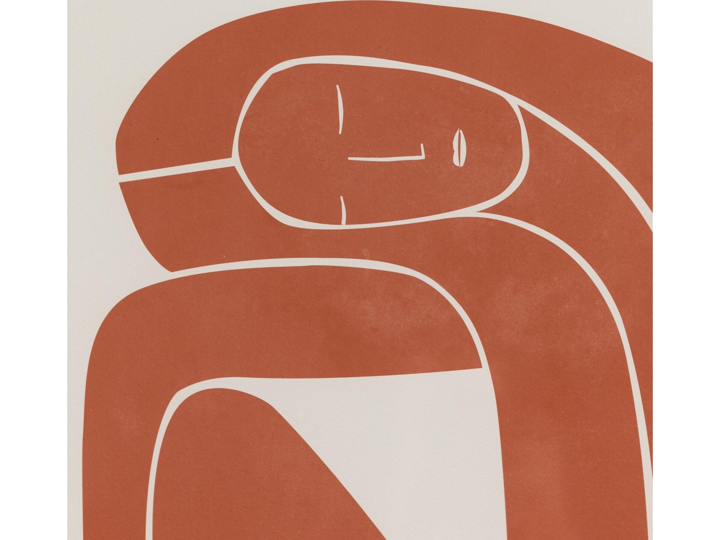 Four Hands Art Studio Figurative Figure Terracotta by Roseanne Kenny Natural Maple  Canvas Wall Art