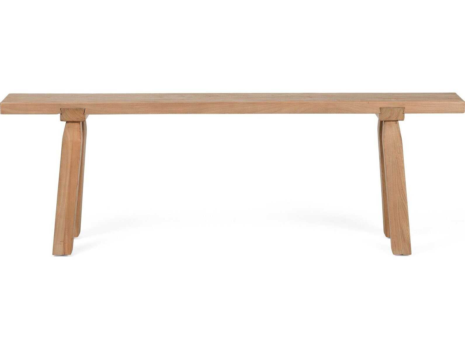 Four Hands Wells Natural Elm Brown Accent Bench