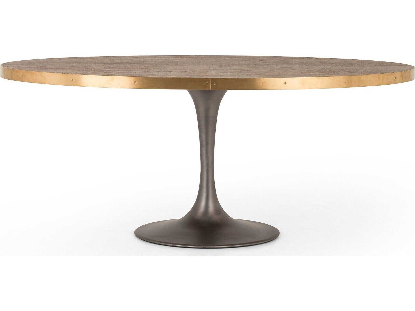 Four Hands Hughes Evans Reclaimed Burnt Oak Oval Dining Table