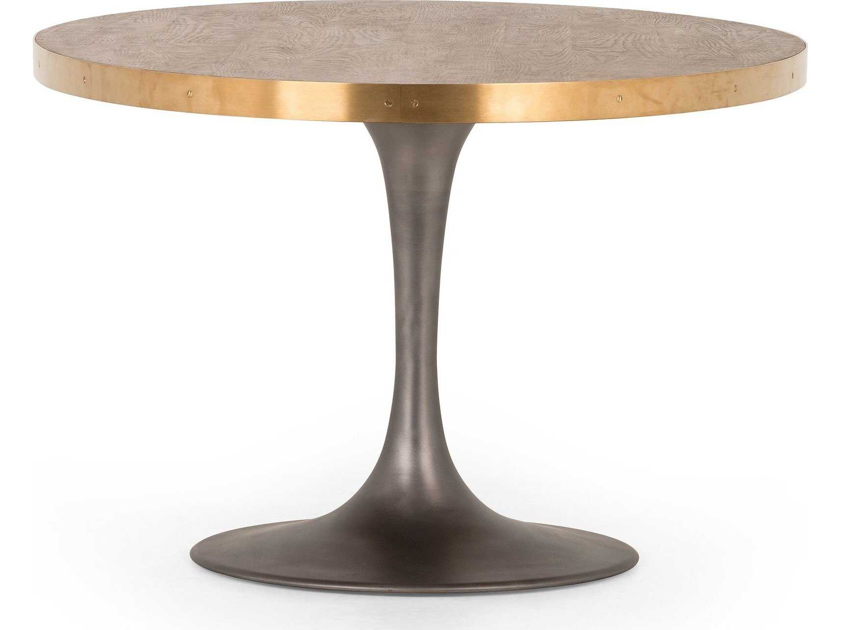 Four Hands Hughes Evans Reclaimed Burnt Oak Oval Dining Table